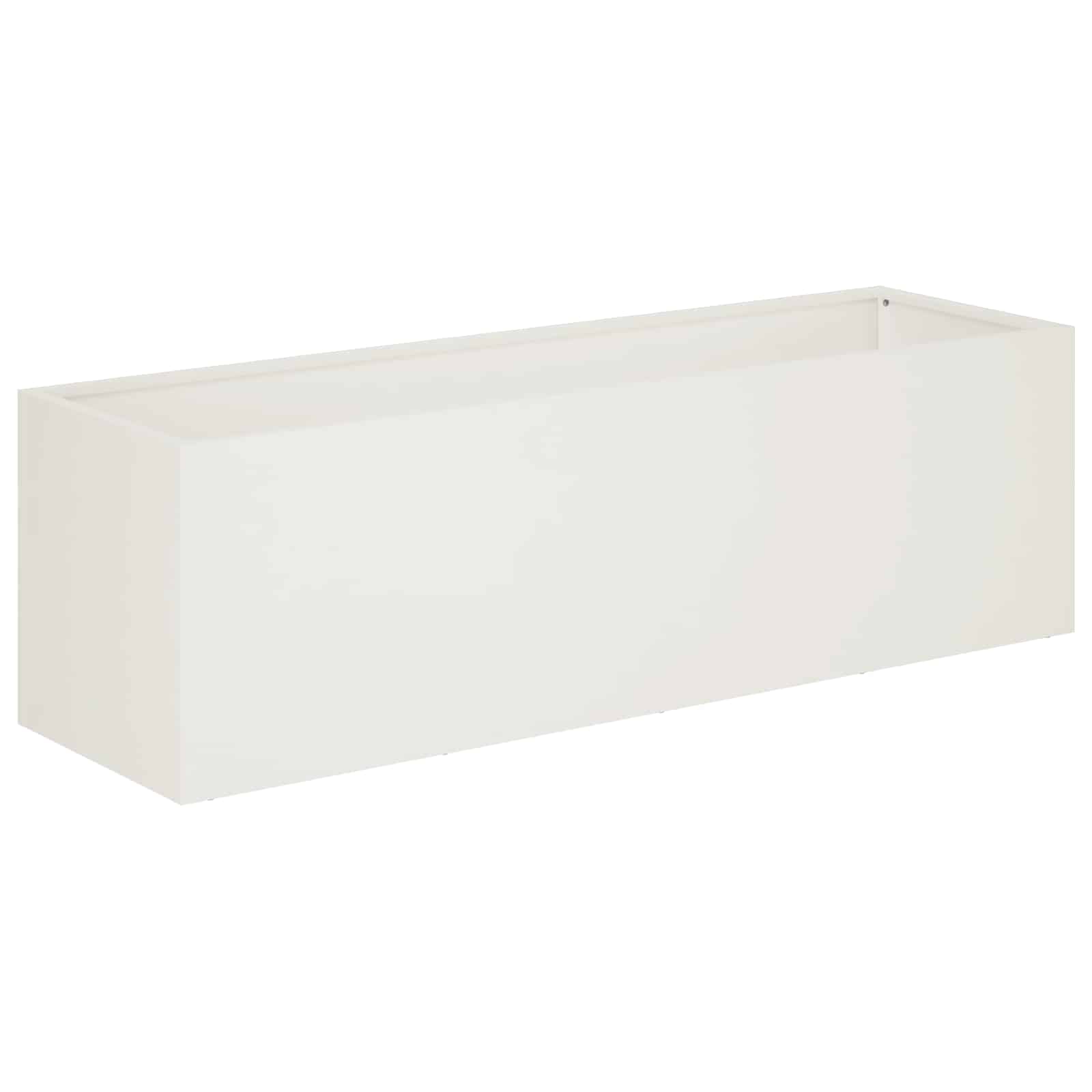 Sodo vazonas 2 vnt. Balta 100 x 30 x 30 cm Sodo vazonas 2 vnt. Balta 100 x 30 x 30 cm - Image 4