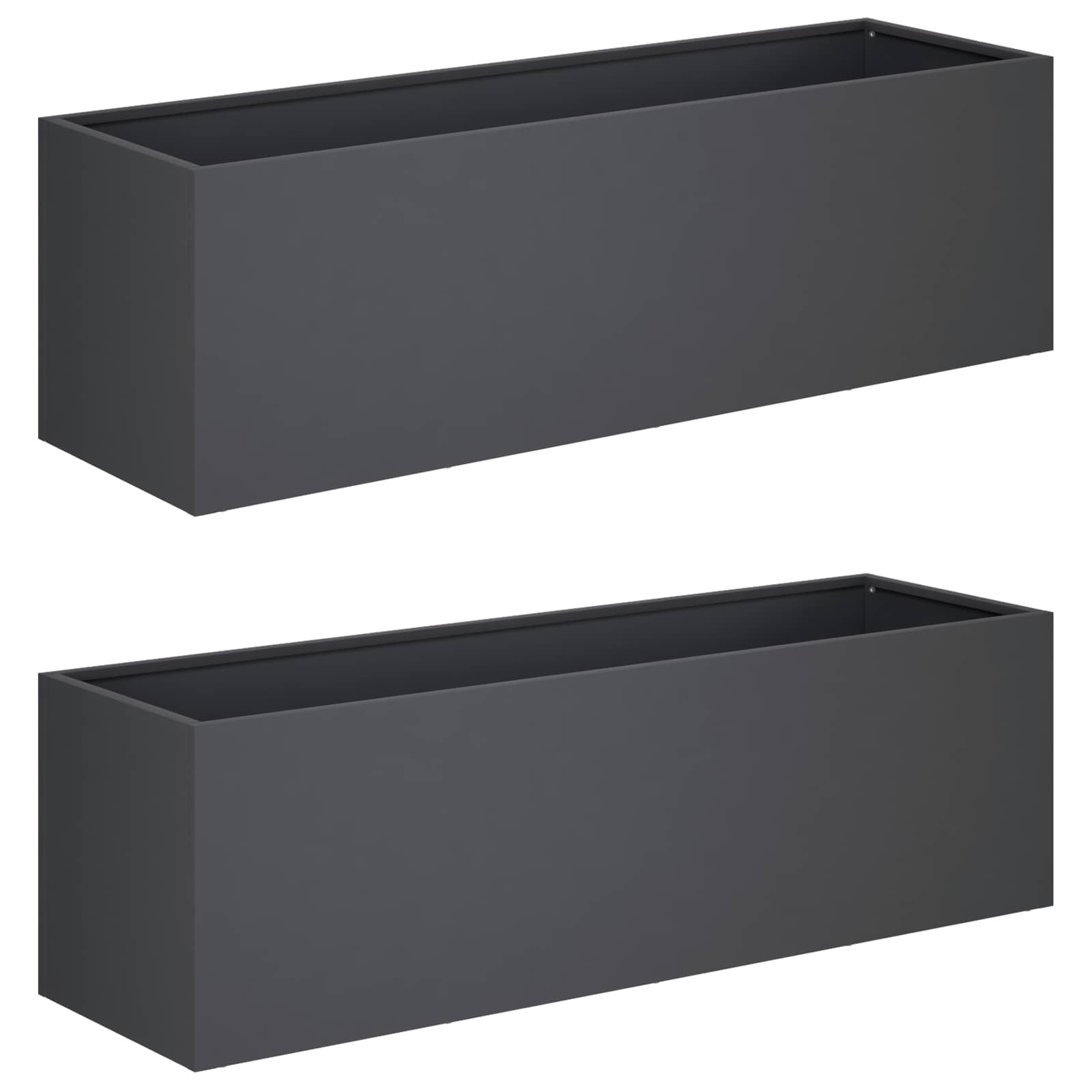 Sodo vazonas 2 vnt. Antracito 100 x 30 x 30 cm Sodo vazonas 2 vnt. Antracito 100 x 30 x 30 cm - Image 3