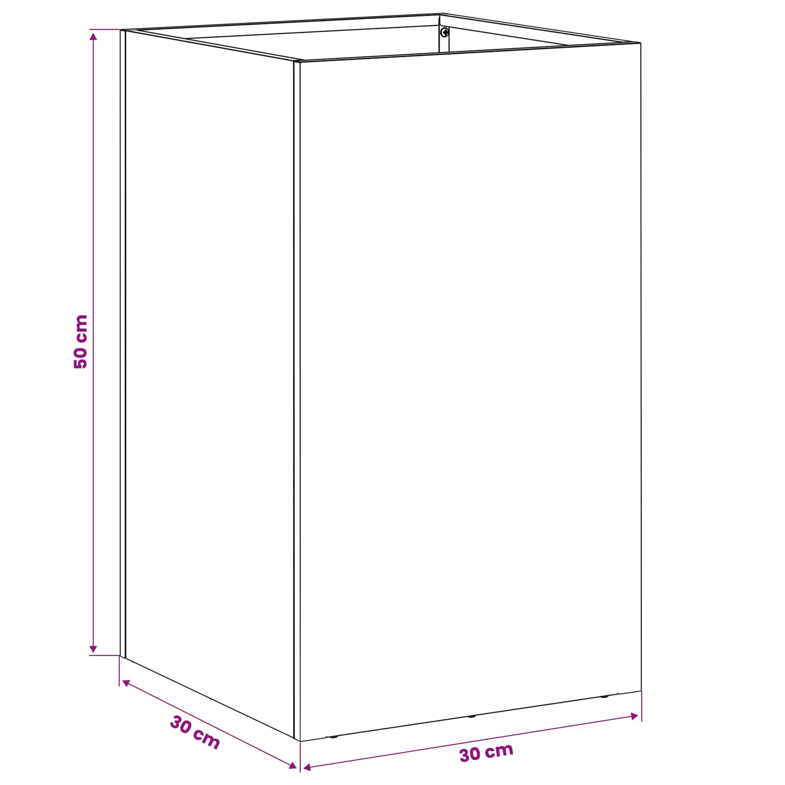 Sodo vazonas 2 vnt. Antracito 30 x 30 x 50 cm Sodo vazonas 2 vnt. Antracito 30 x 30 x 50 cm