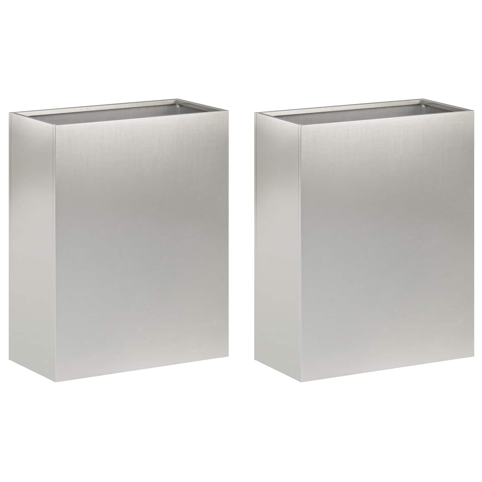 Sodo vazonas 2 vnt. Sidabrinė 40 x 20 x 40 cm Sodo vazonas 2 vnt. Sidabrinė 40 x 20 x 40 cm - Image 3