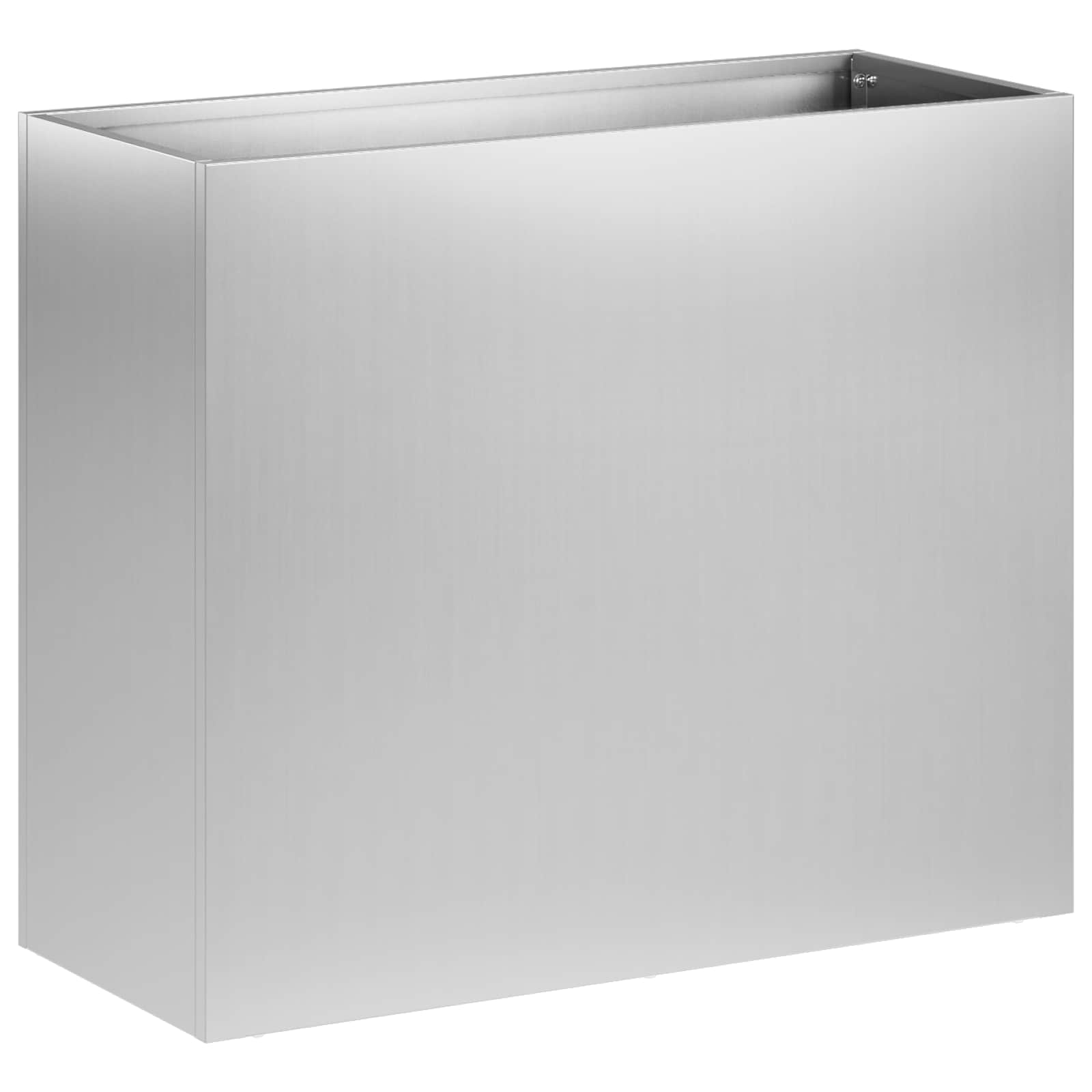 Sodo vazonas Sidabrinė 50 x 20 x 40 cm Galvanizuotas plienas Sodo vazonas Sidabrinė 50 x 20 x 40 cm Galvanizuotas plienas - Image 3