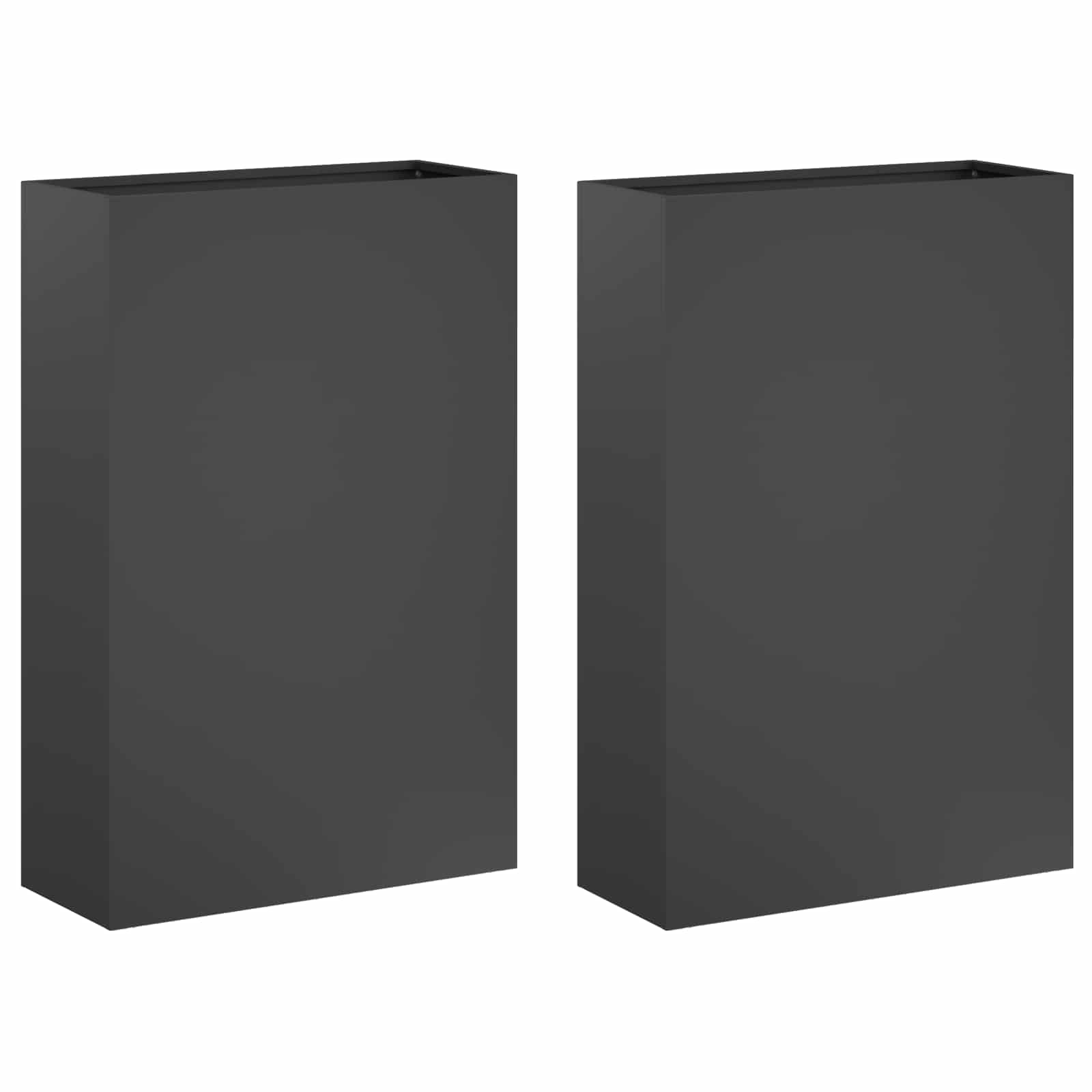 Sodo vazonas 2 vnt. Antracito 50 x 20 x 75 cm Sodo vazonas 2 vnt. Antracito 50 x 20 x 75 cm - Image 3