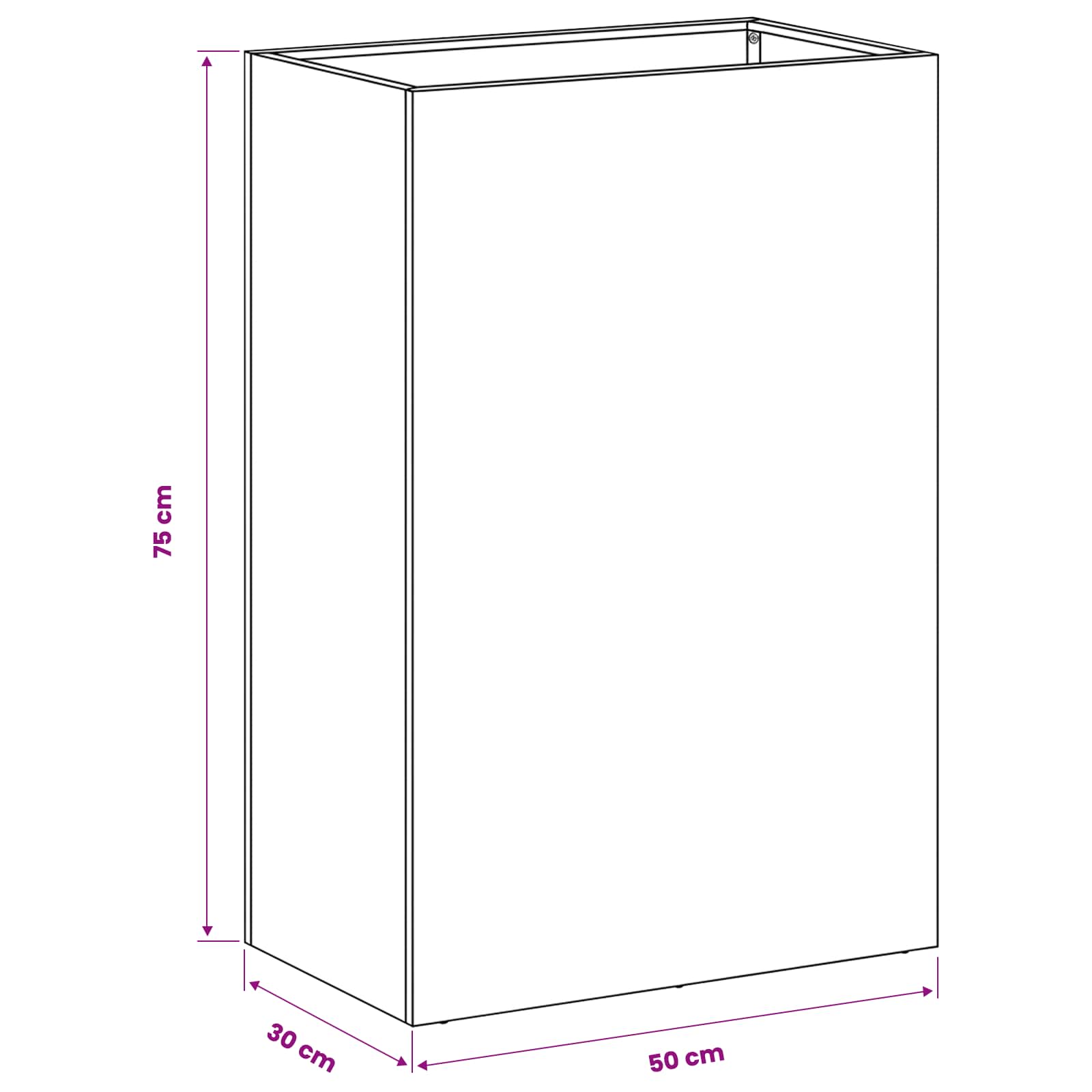 Sodo vazonas 2 vnt. Rūdijanti 50 x 30 x 75 cm Sodo vazonas 2 vnt. Rūdijanti 50 x 30 x 75 cm - Image 11
