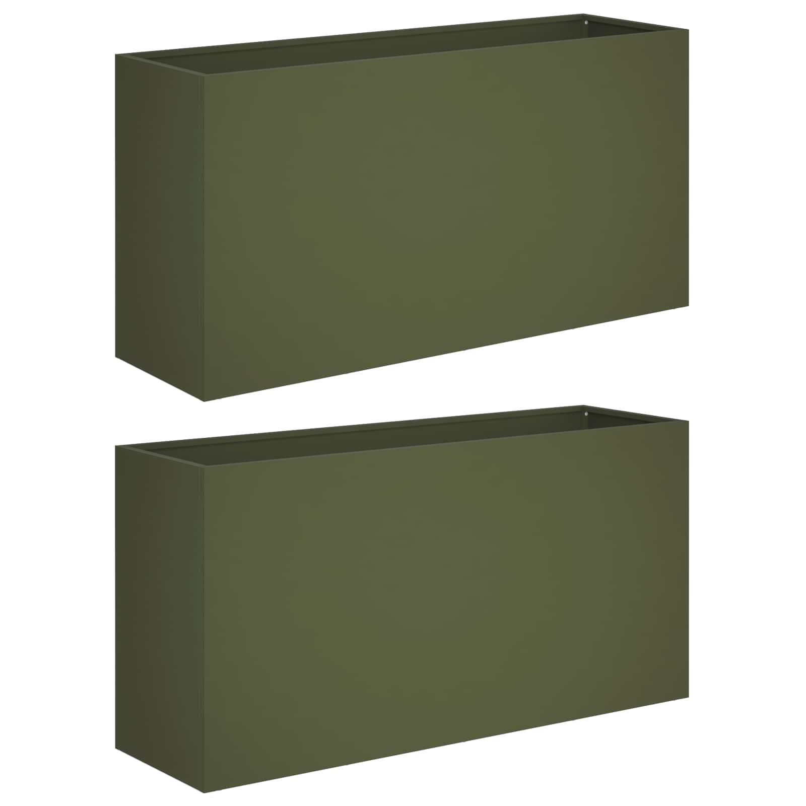 Sodo vazonas 2 vnt. Alyvuogių žalia 100 x 30 x 40 cm Sodo vazonas 2 vnt. Alyvuogių žalia 100 x 30 x 40 cm - Image 3