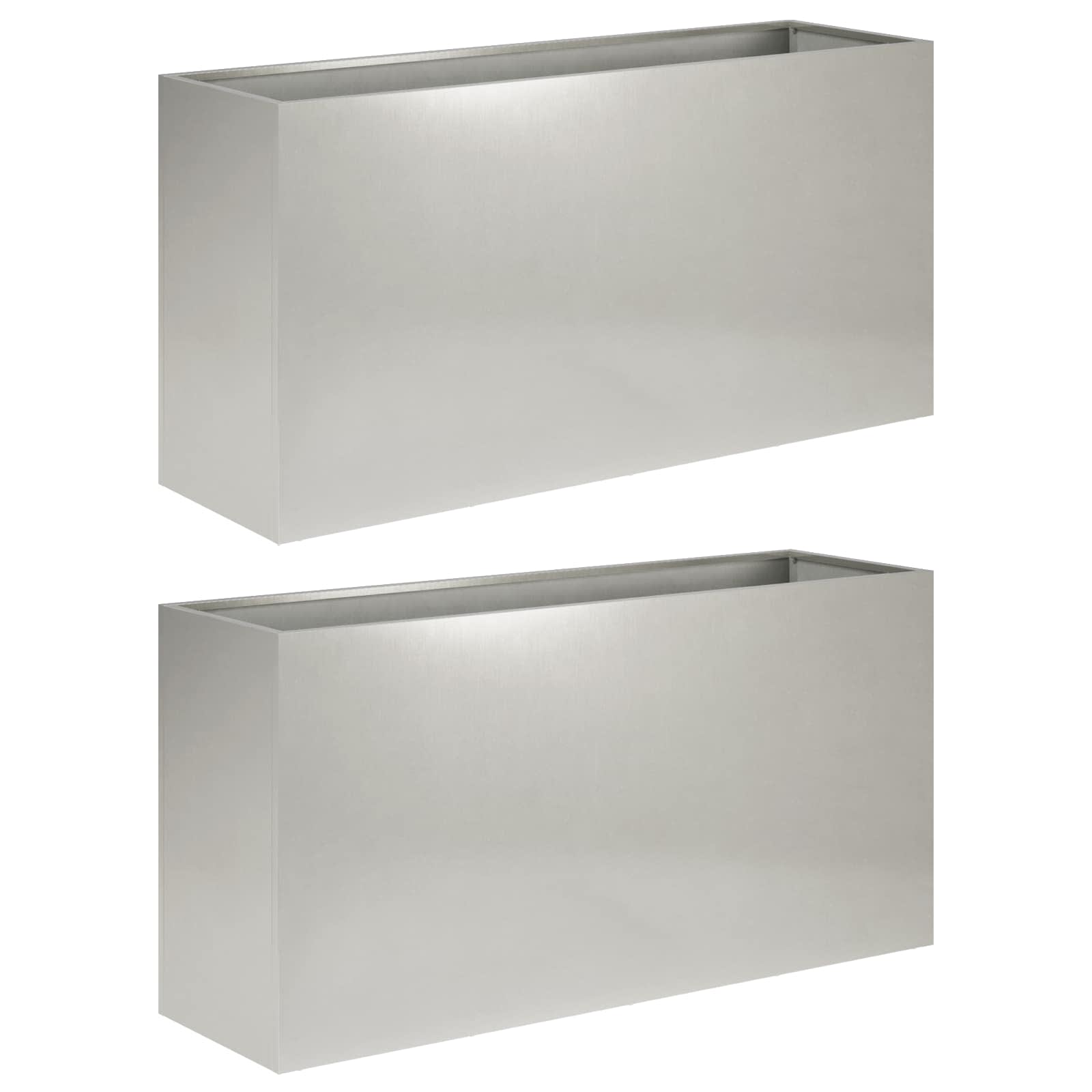 Sodo vazonas 2 vnt. Sidabrinė 100 x 30 x 50 cm Sodo vazonas 2 vnt. Sidabrinė 100 x 30 x 50 cm - Image 3