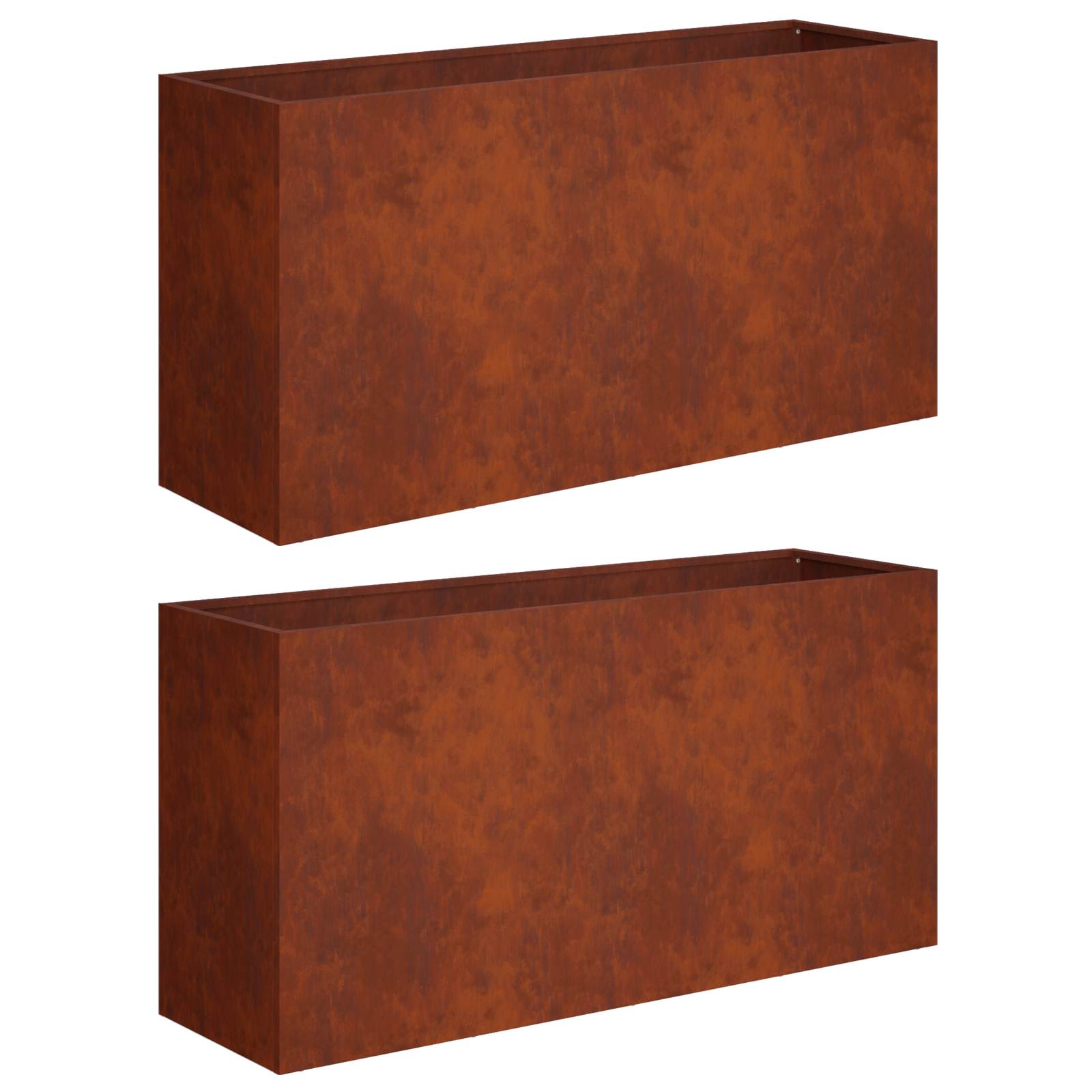 Sodo vazonas 2 vnt. Rūdijanti 100 x 30 x 50 cm Sodo vazonas 2 vnt. Rūdijanti 100 x 30 x 50 cm - Image 3