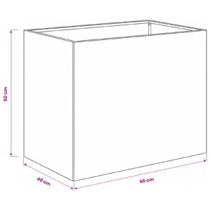Sodo vazonas Sidabrinė 60 x 40 x 50 cm Galvanizuotas plienas