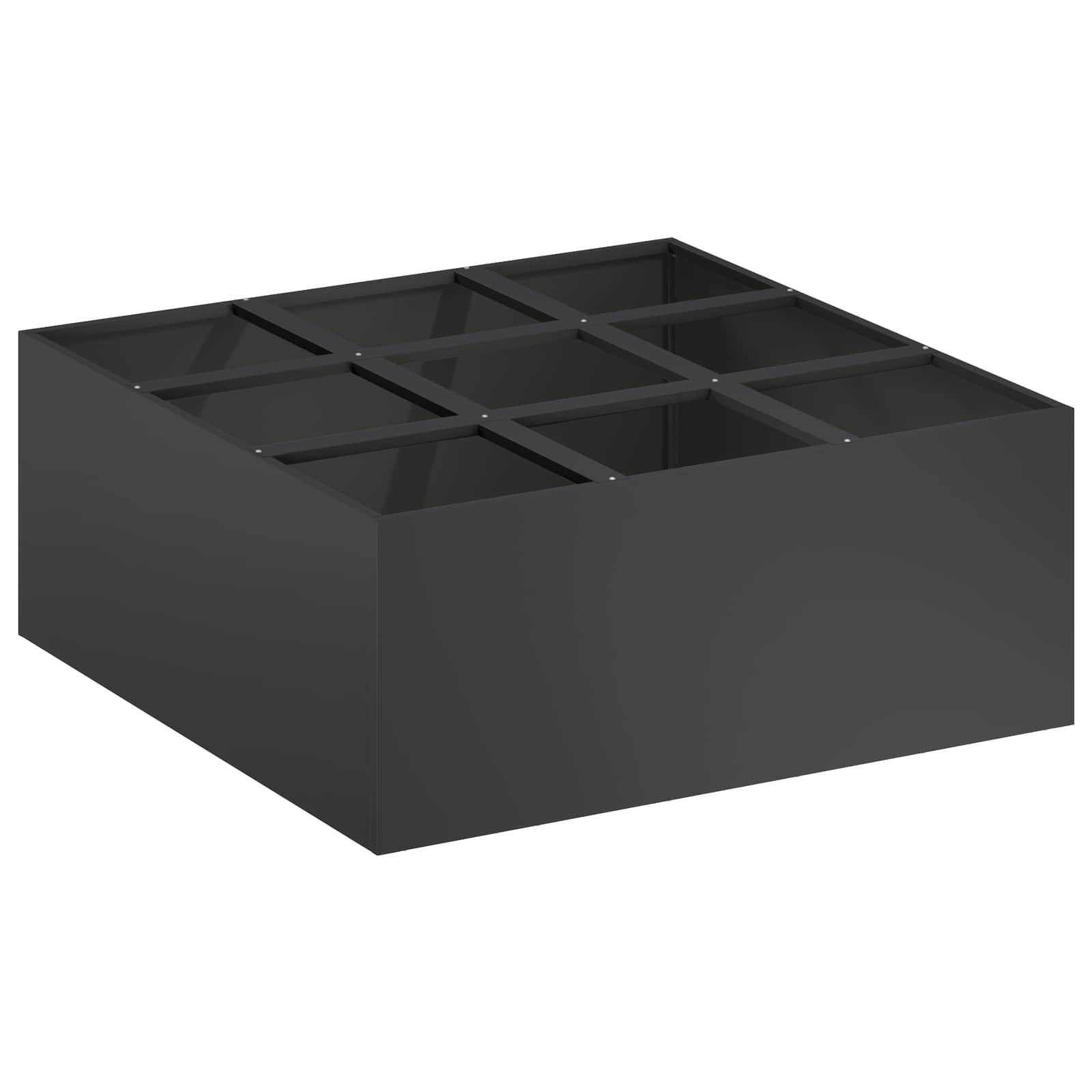 Sodo vazonas Juoda 100 x 100 x 50 cm Šaltai valcuotas plienas Sodo vazonas Juoda 100 x 100 x 50 cm Šaltai valcuotas plienas - Image 3