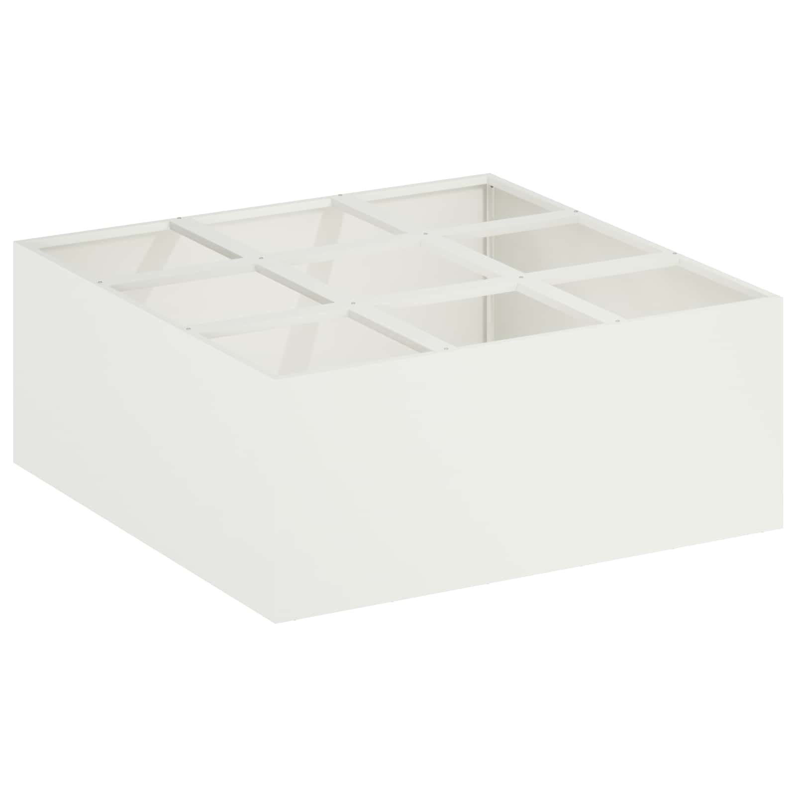 Sodo vazonas Balta 100 x 100 x 50 cm Šaltai valcuotas plienas Sodo vazonas Balta 100 x 100 x 50 cm Šaltai valcuotas plienas - Image 3