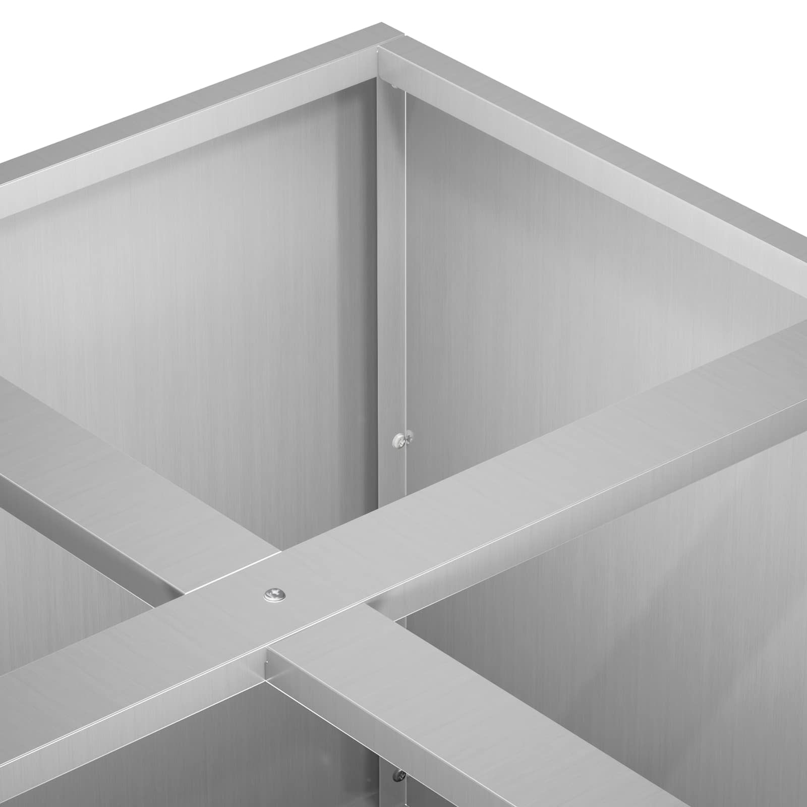 Sodo vazonas Sidabrinė 100 x 100 x 50 cm Galvanizuotas plienas Sodo vazonas Sidabrinė 100 x 100 x 50 cm Galvanizuotas plienas - Image 6