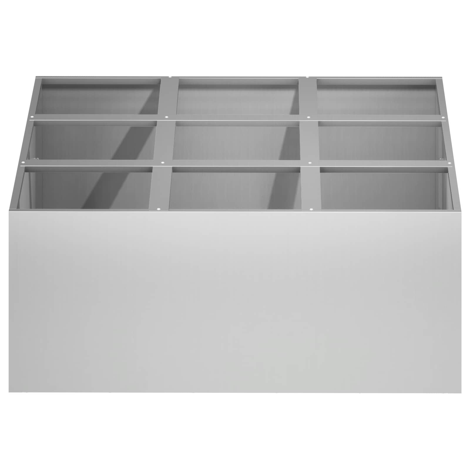 Sodo vazonas Sidabrinė 100 x 100 x 50 cm Galvanizuotas plienas Sodo vazonas Sidabrinė 100 x 100 x 50 cm Galvanizuotas plienas - Image 4