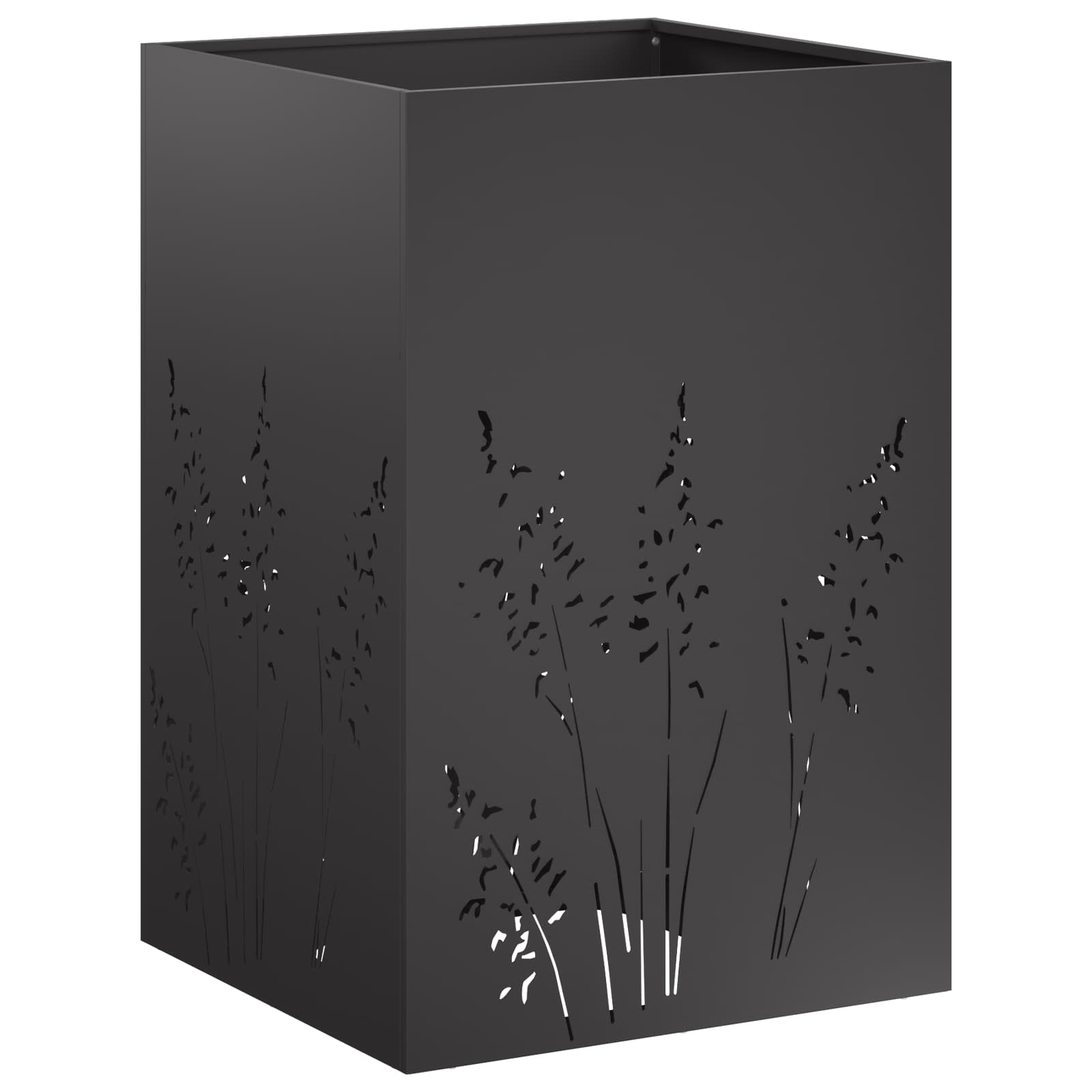 Sodo vazonas 2 vnt. Juoda 50 x 50 x 75 cm Sodo vazonas 2 vnt. Juoda 50 x 50 x 75 cm - Image 5