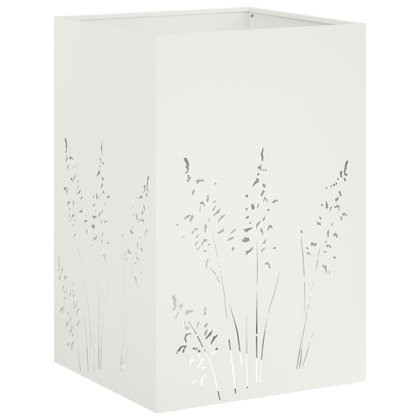 Sodo vazonas Balta 50 x 50 x 75 cm Šaltai valcuotas plienas Sodo vazonas Balta 50 x 50 x 75 cm Šaltai valcuotas plienas - Image 3