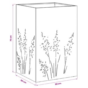 Sodo vazonas Sidabrinė 50 x 50 x 75 cm Galvanizuotas plienas