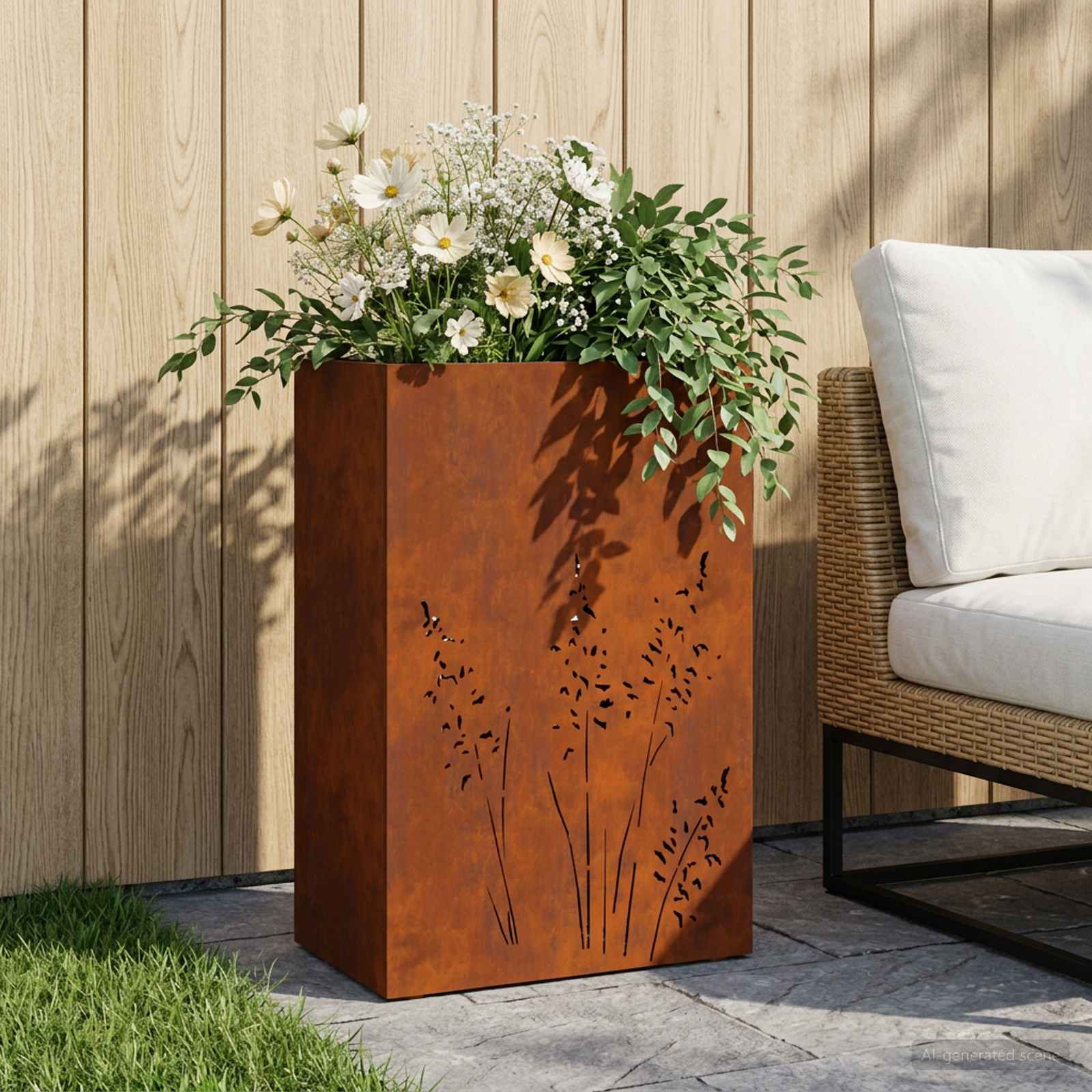 Sodo vazonas Rūdijanti 50 x 30 x 75 cm Sodo vazonas Rūdijanti 50 x 30 x 75 cm - Image 2
