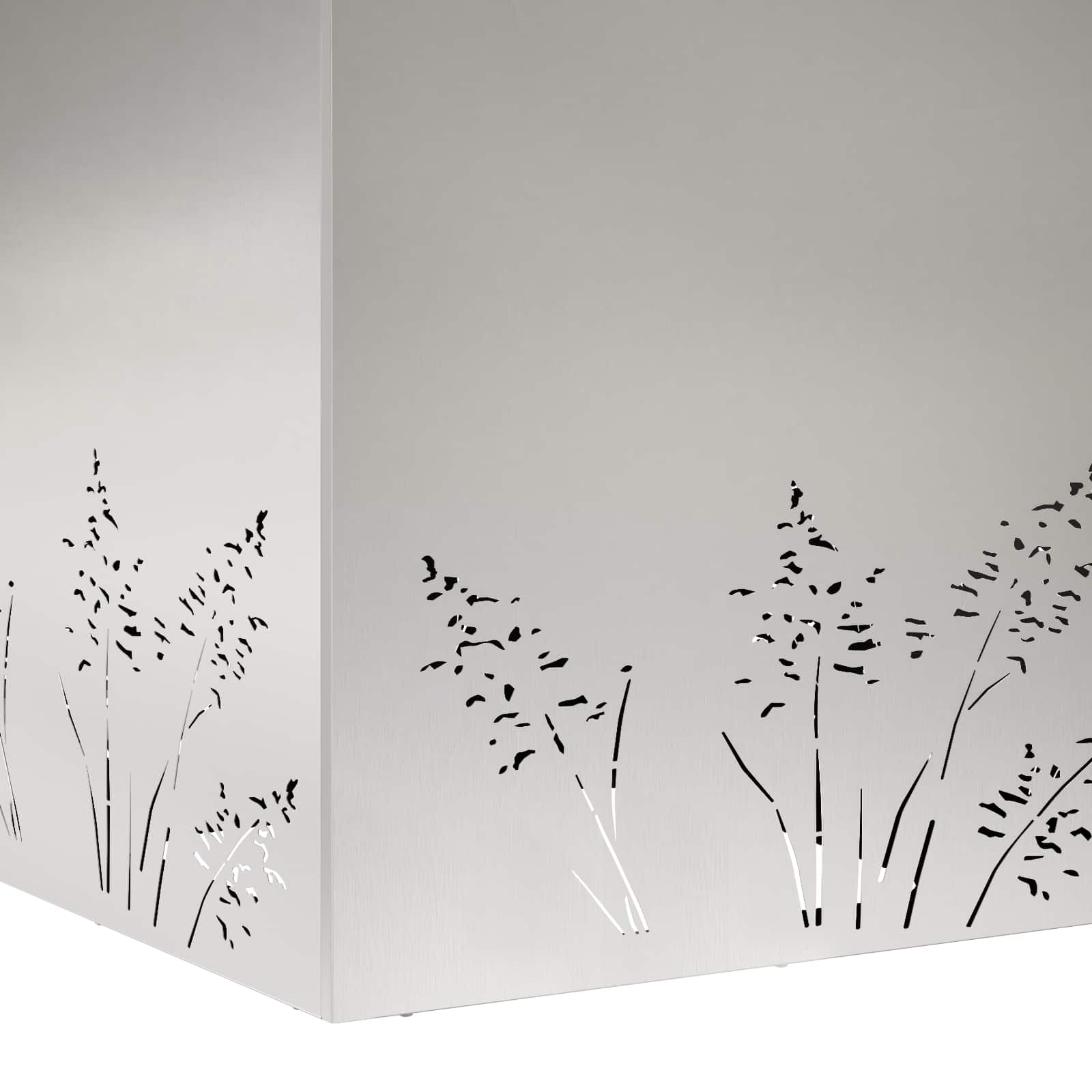 Sodo vazonas Sidabrinė 50 x 50 x 49 cm Nerūdijantis plienas Sodo vazonas Sidabrinė 50 x 50 x 49 cm Nerūdijantis plienas - Image 8
