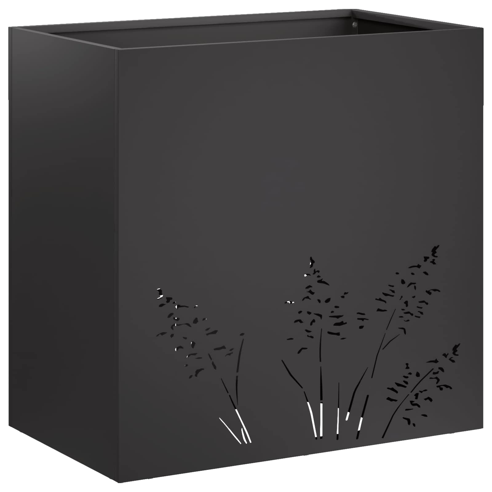 Sodo vazonas Juoda 50 x 30 x 49 cm Šaltai valcuotas plienas Sodo vazonas Juoda 50 x 30 x 49 cm Šaltai valcuotas plienas - Image 3
