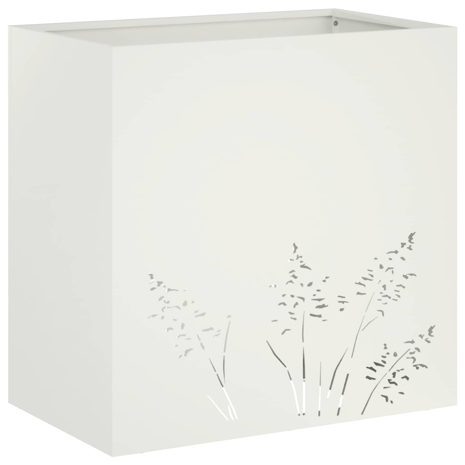 Sodo vazonas Balta 50 x 30 x 49 cm Šaltai valcuotas plienas Sodo vazonas Balta 50 x 30 x 49 cm Šaltai valcuotas plienas - Image 3