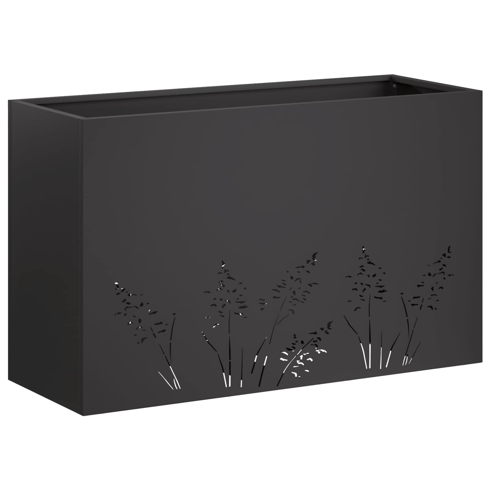 Sodo vazonas 2 vnt. Juoda 80 x 20 x 49 cm Sodo vazonas 2 vnt. Juoda 80 x 20 x 49 cm - Image 5