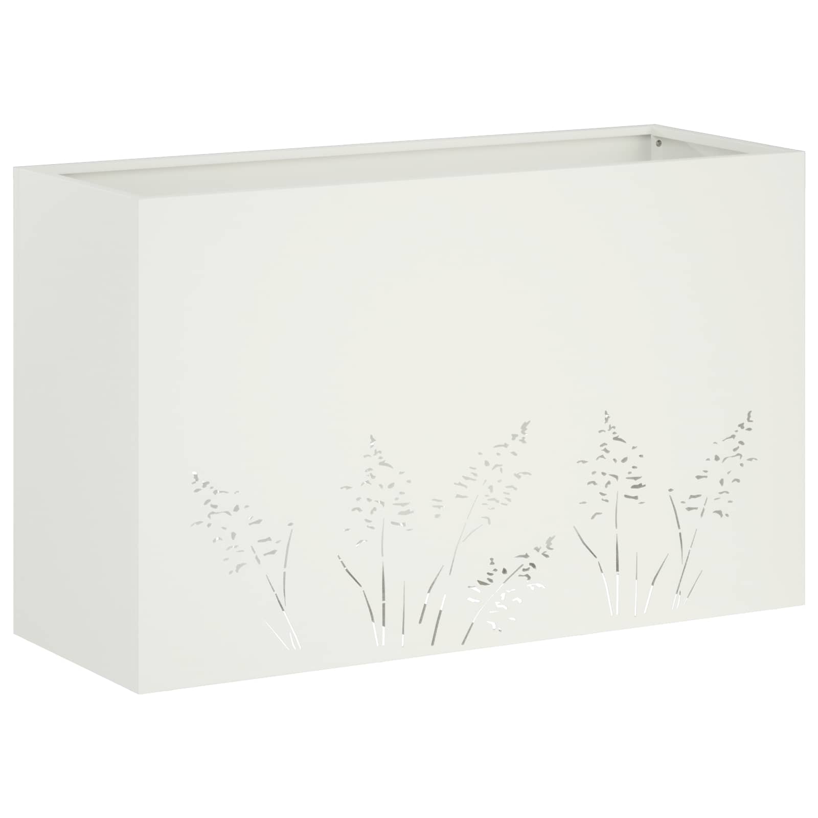 Sodo vazonas 2 vnt. Balta 80 x 30 x 49 cm Sodo vazonas 2 vnt. Balta 80 x 30 x 49 cm - Image 5