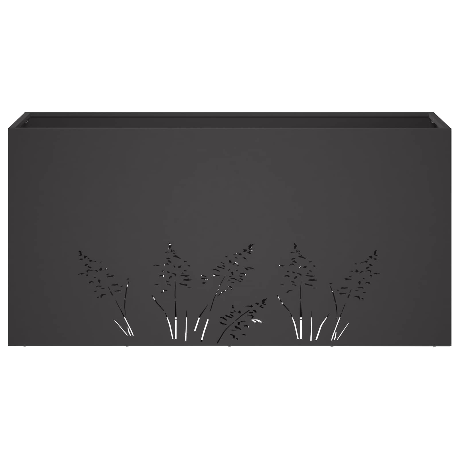 Sodo vazonas 2 vnt. Juoda 100 x 20 x 49 cm Sodo vazonas 2 vnt. Juoda 100 x 20 x 49 cm - Image 6