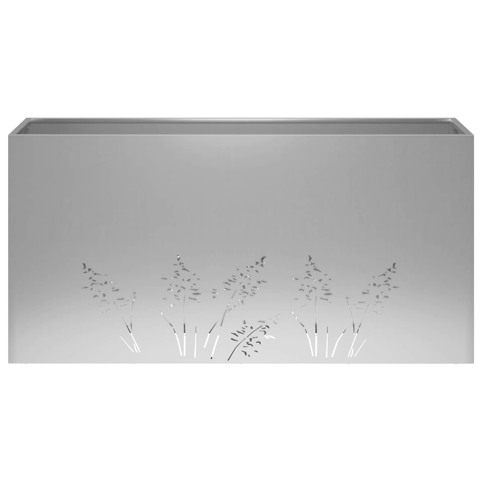 Sodo vazonas Sidabrinė 100 x 20 x 49 cm Galvanizuotas plienas Sodo vazonas Sidabrinė 100 x 20 x 49 cm Galvanizuotas plienas - Image 5