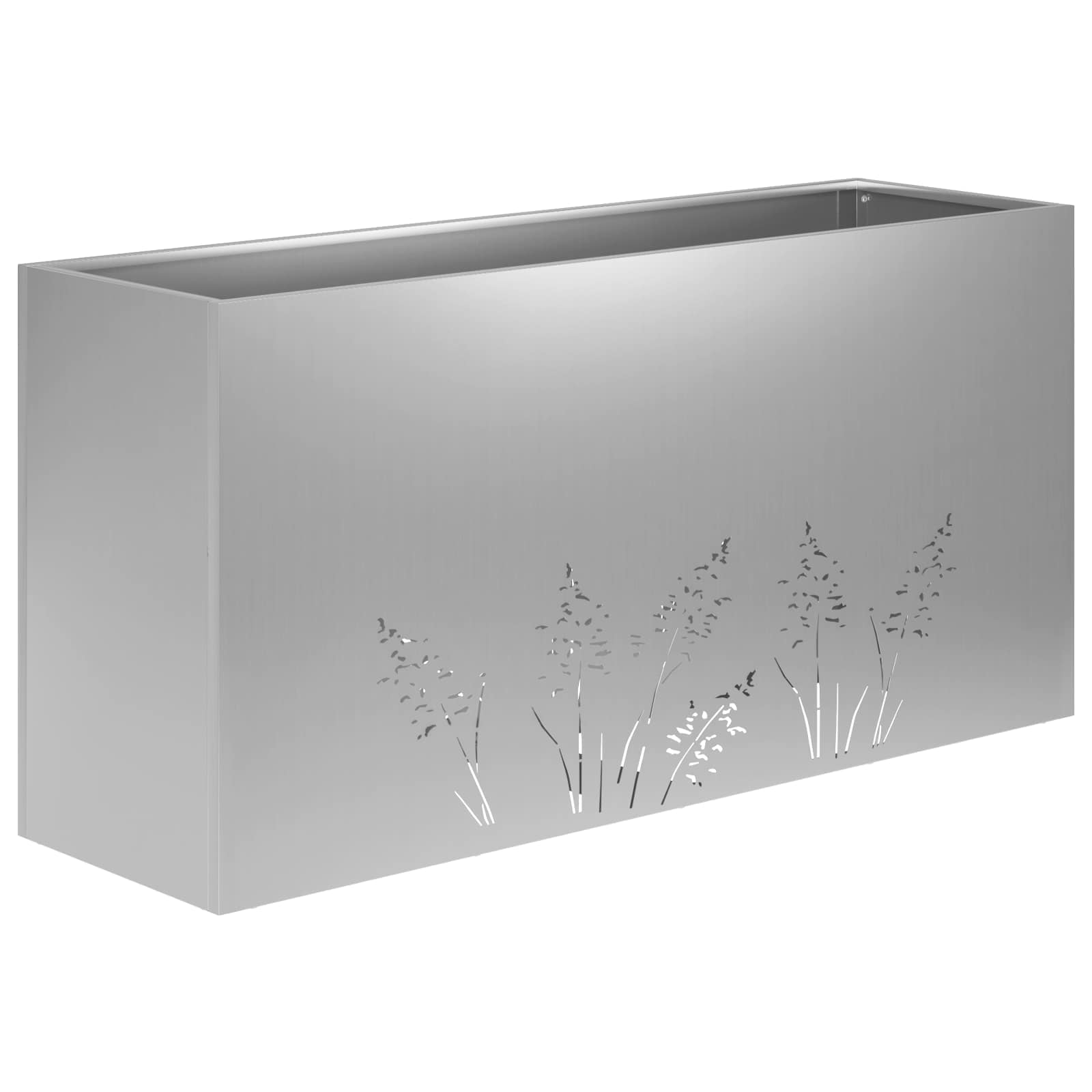 Sodo vazonas 2 vnt. Sidabrinė 100 x 20 x 49 cm Sodo vazonas 2 vnt. Sidabrinė 100 x 20 x 49 cm - Image 5