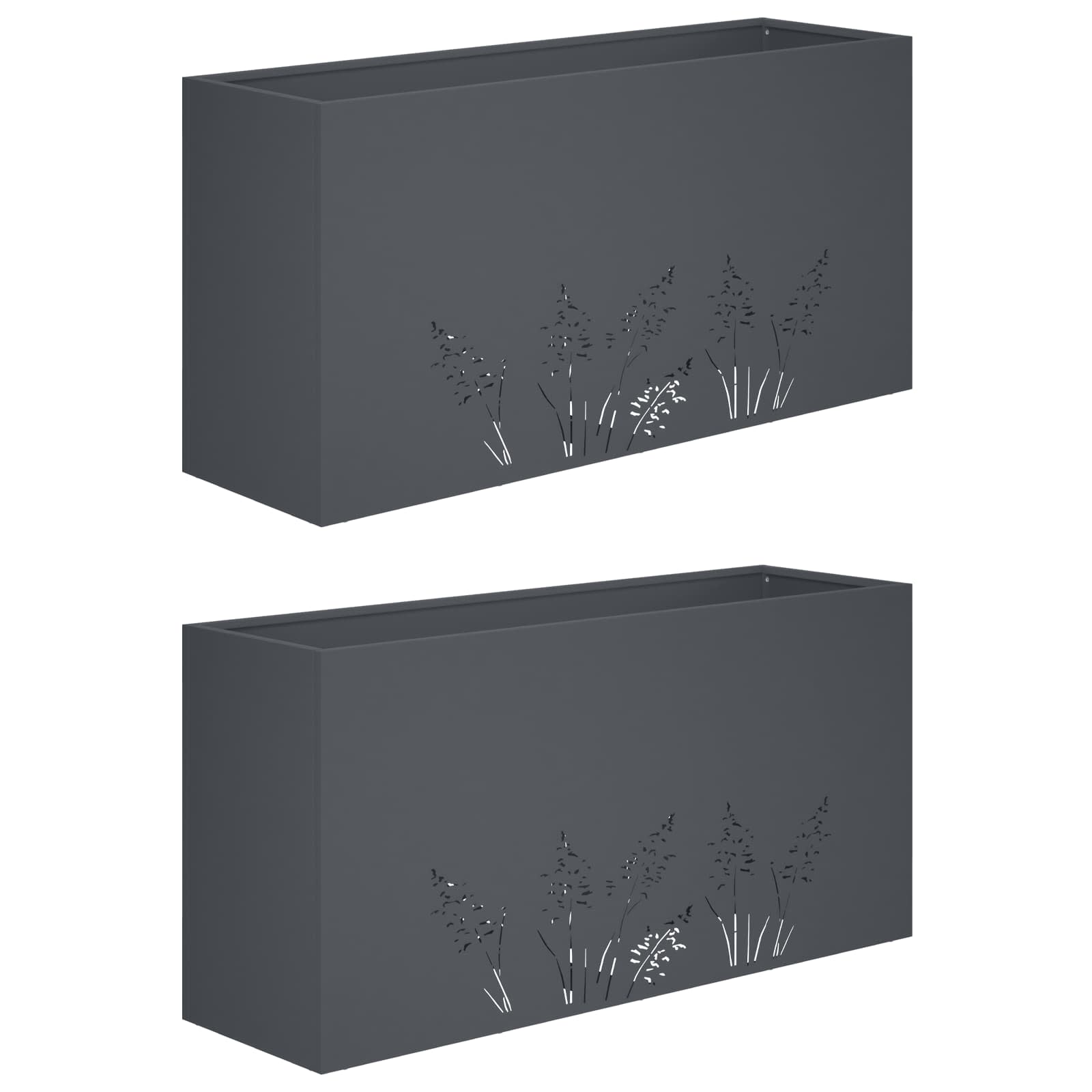 Sodo vazonas 2 vnt. Antracito 100 x 30 x 49 cm Sodo vazonas 2 vnt. Antracito 100 x 30 x 49 cm - Image 3