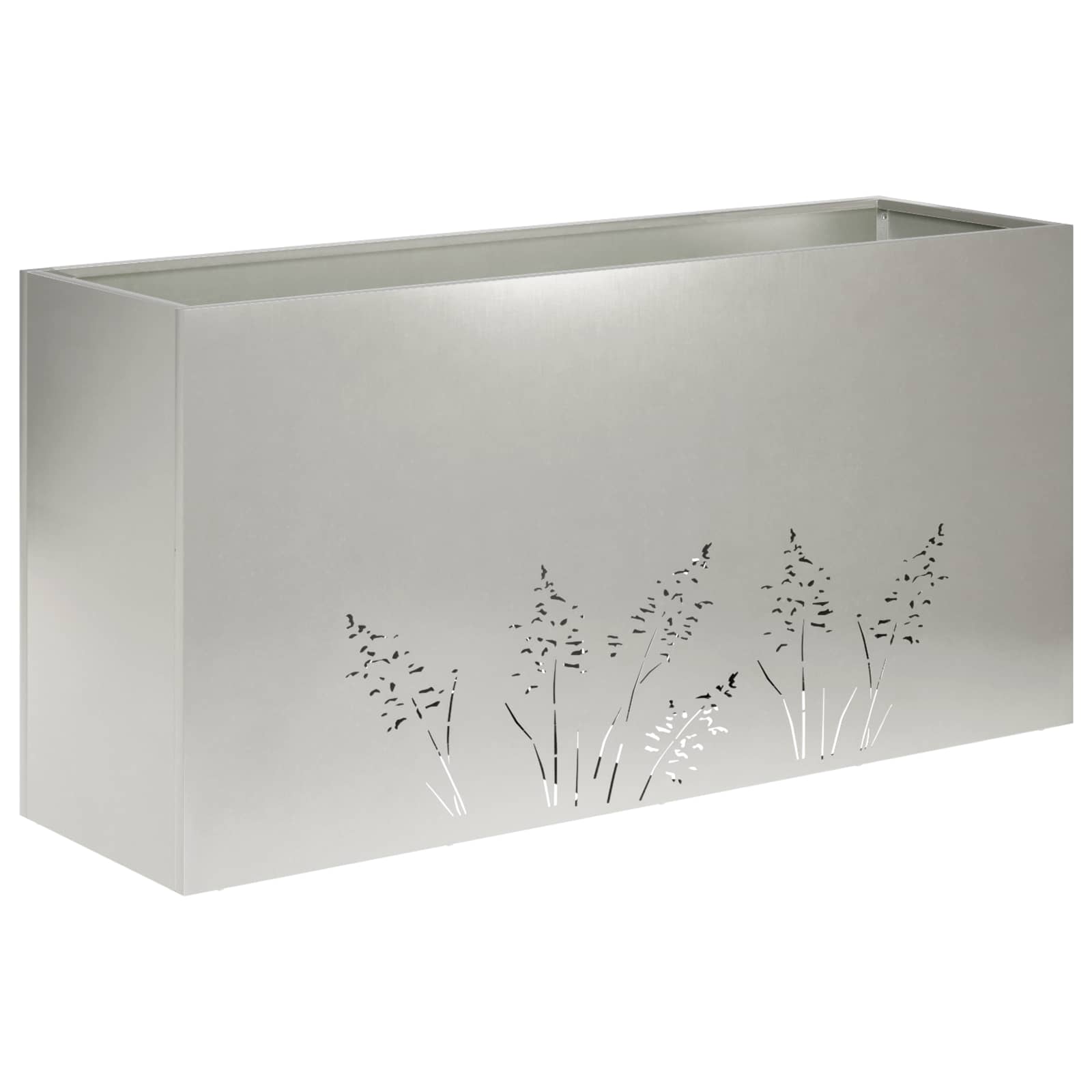 Sodo vazonas 2 vnt. Sidabrinė 100 x 30 x 49 cm Sodo vazonas 2 vnt. Sidabrinė 100 x 30 x 49 cm - Image 5