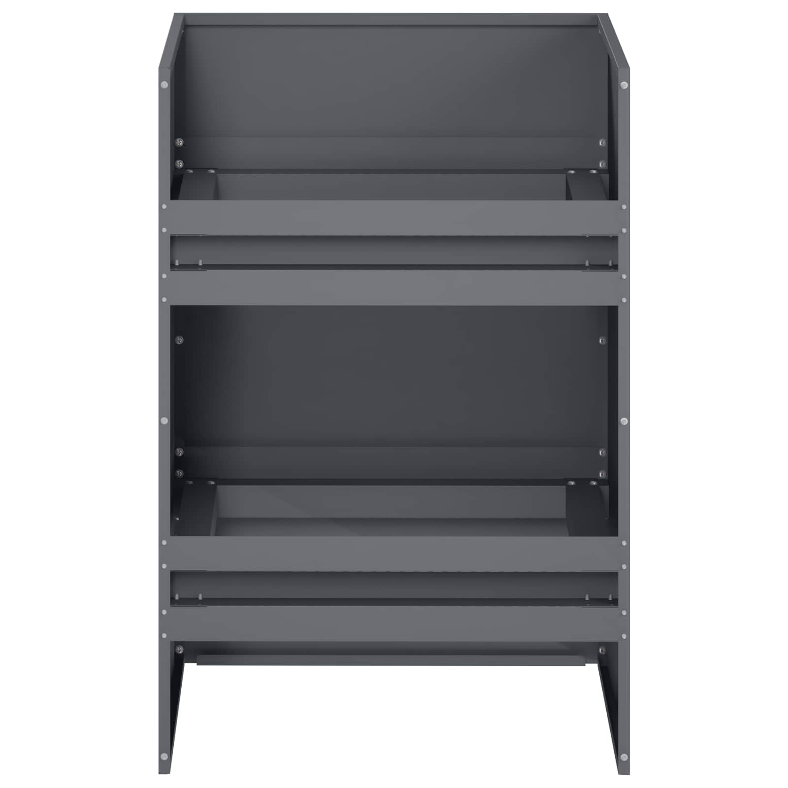 Sodo vazonas Antracito 40 x 40 x 60 cm Šaltai valcuotas plienas Sodo vazonas Antracito 40 x 40 x 60 cm Šaltai valcuotas plienas - Image 8
