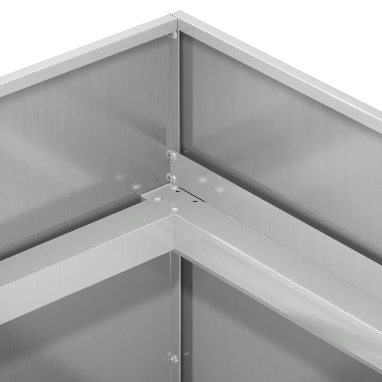 Sodo vazonas Sidabrinė 40 x 40 x 60 cm Galvanizuotas plienas Sodo vazonas Sidabrinė 40 x 40 x 60 cm Galvanizuotas plienas - Image 6