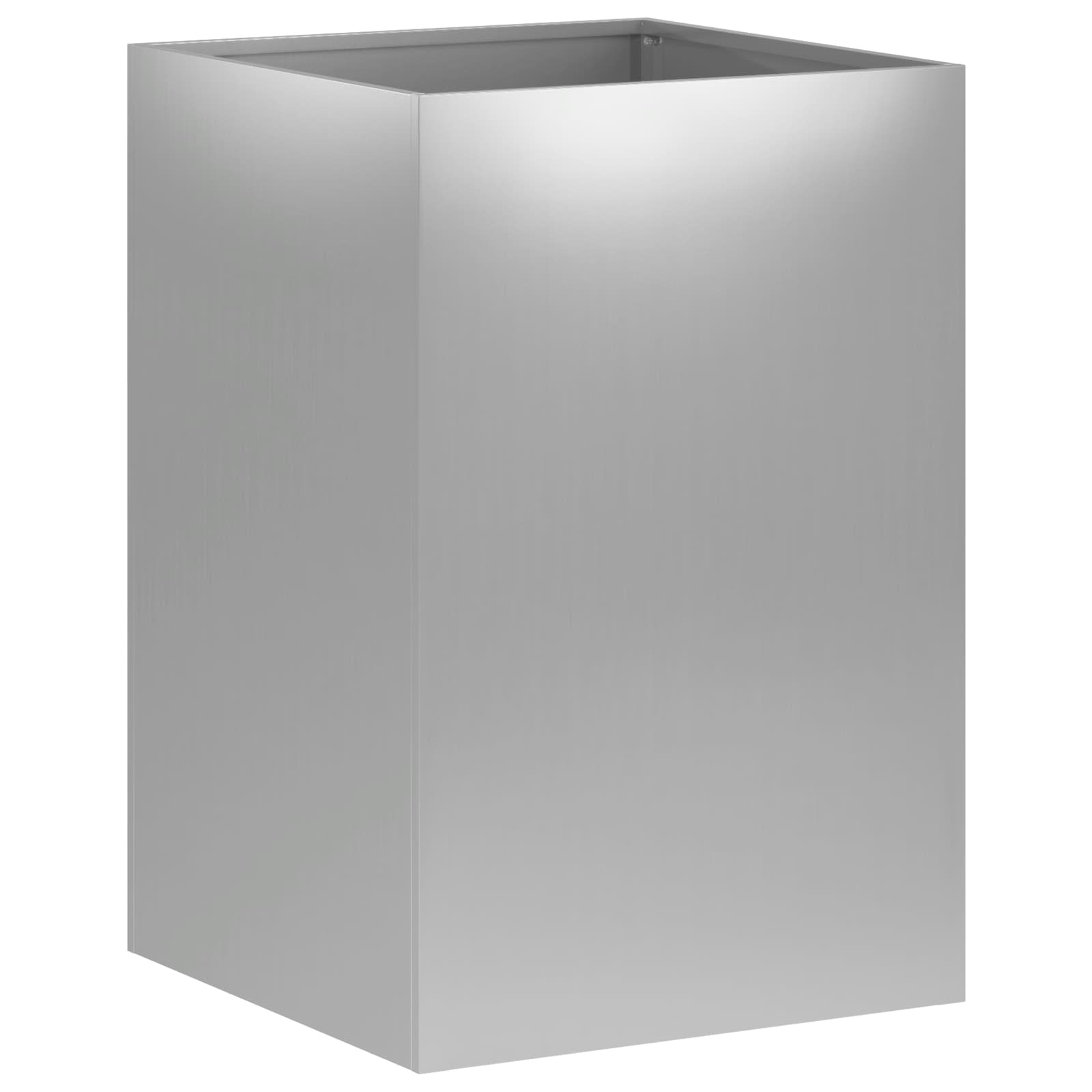 Sodo vazonas Sidabrinė 40 x 40 x 60 cm Galvanizuotas plienas Sodo vazonas Sidabrinė 40 x 40 x 60 cm Galvanizuotas plienas - Image 3