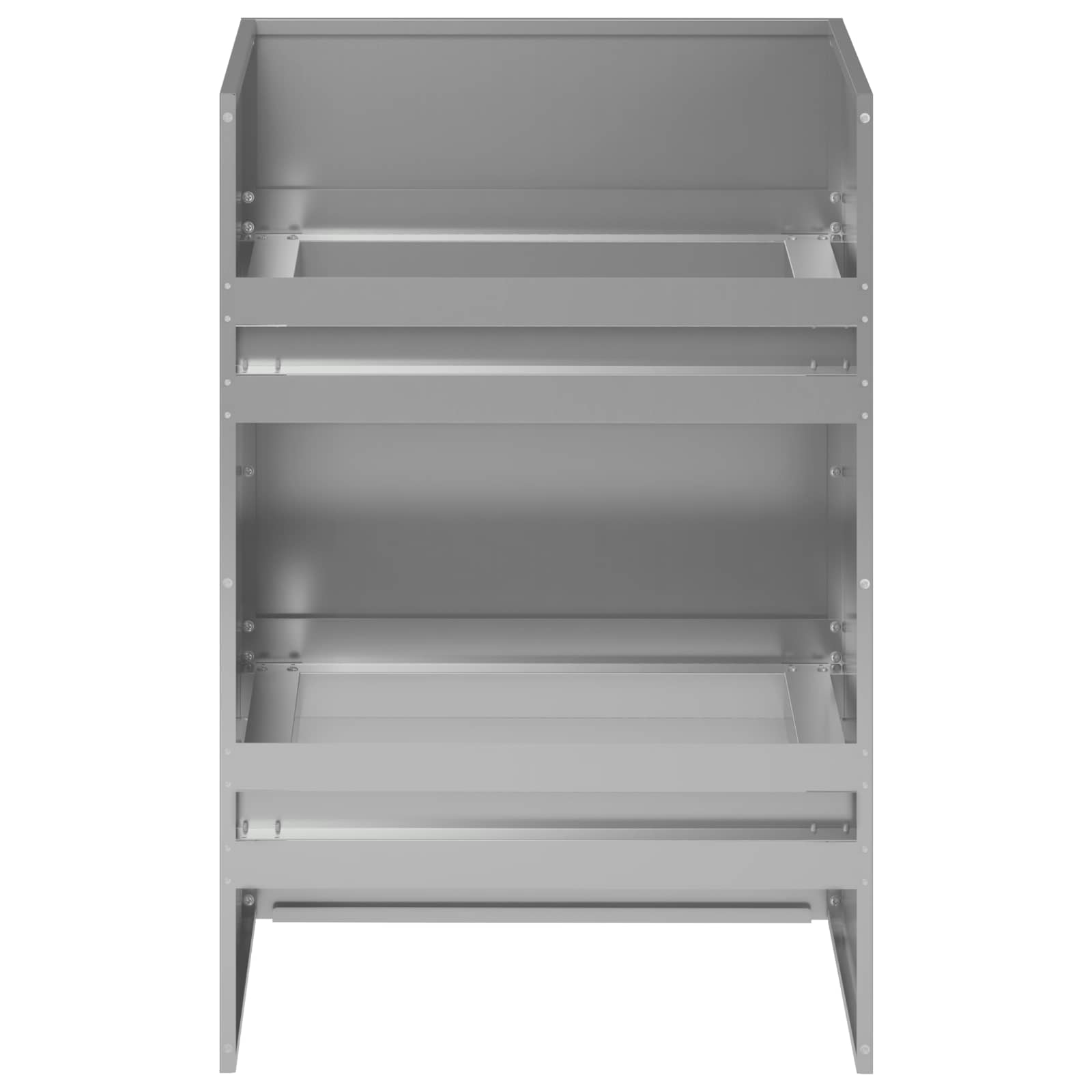 Sodo vazonas Sidabrinė 40 x 40 x 60 cm Galvanizuotas plienas Sodo vazonas Sidabrinė 40 x 40 x 60 cm Galvanizuotas plienas - Image 8
