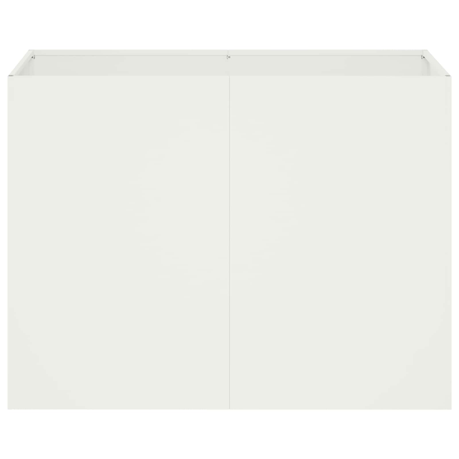 Sodo vazonas Balta 80 x 40 x 60 cm Šaltai valcuotas plienas Sodo vazonas Balta 80 x 40 x 60 cm Šaltai valcuotas plienas - Image 4