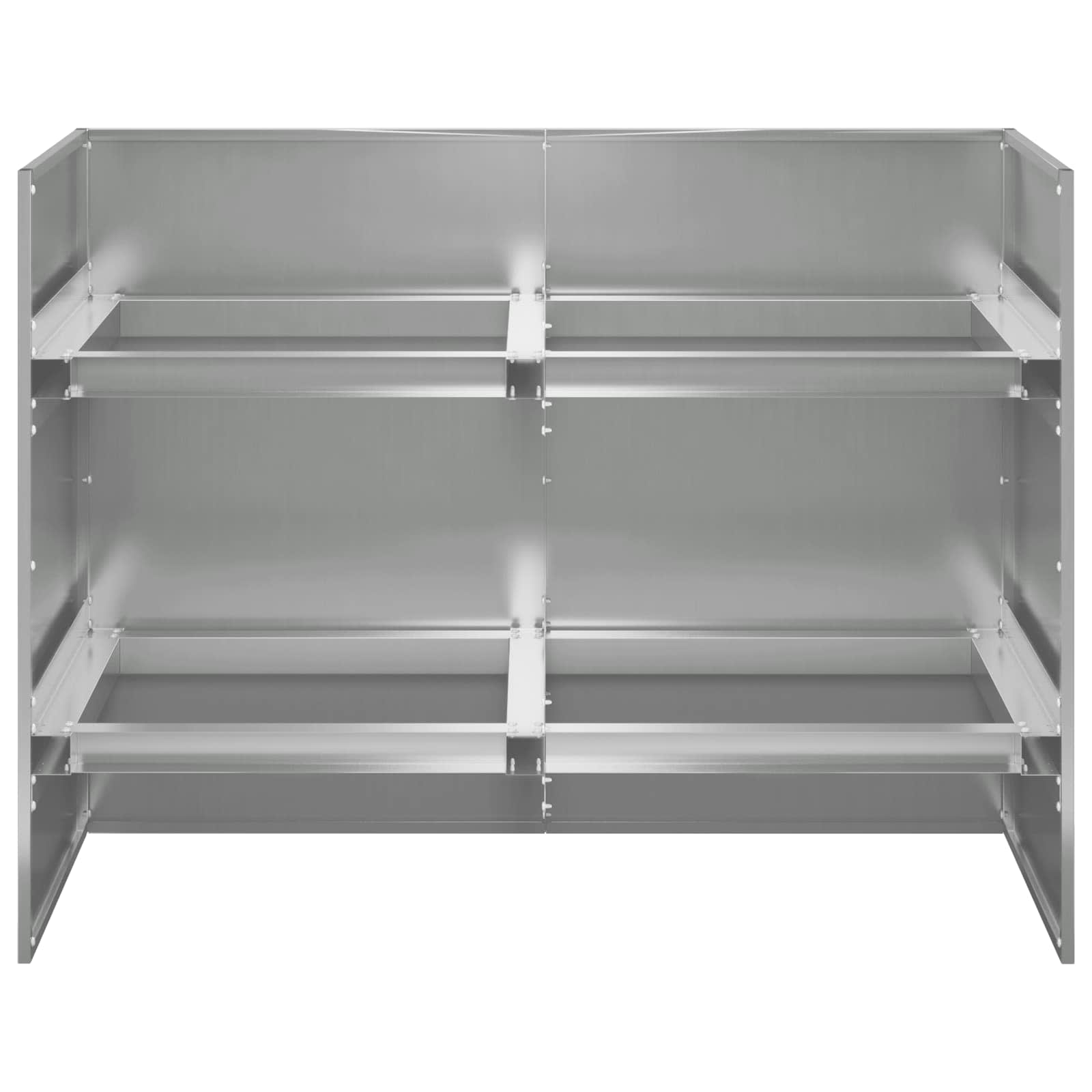Sodo vazonas Sidabrinė 80 x 40 x 60 cm Galvanizuotas plienas Sodo vazonas Sidabrinė 80 x 40 x 60 cm Galvanizuotas plienas - Image 7