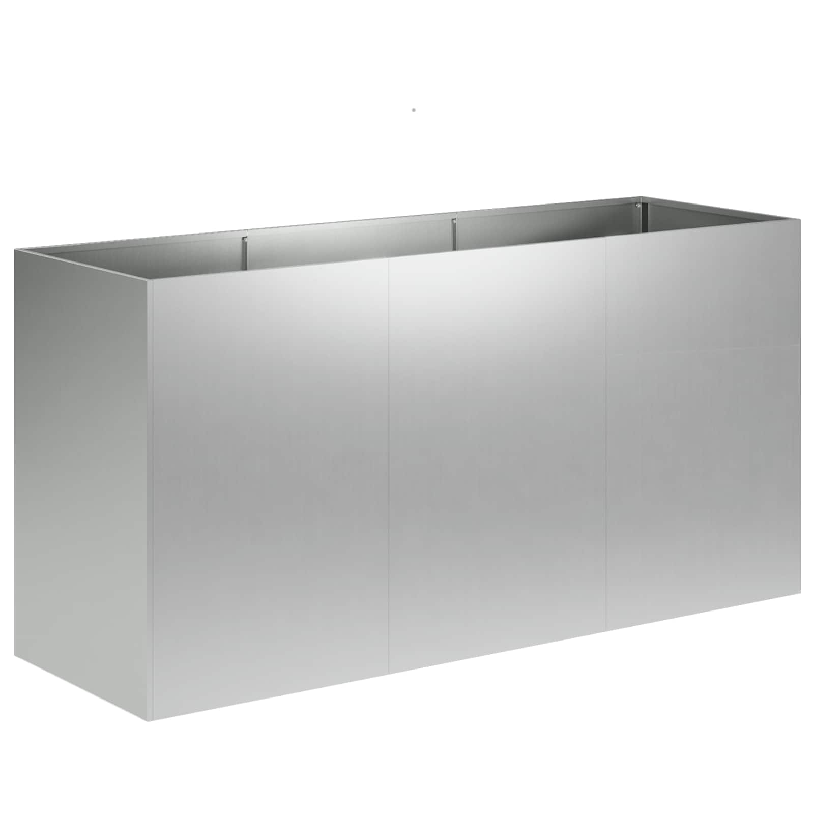 Sodo vazonas Sidabrinė 120 x 40 x 60 cm Galvanizuotas plienas Sodo vazonas Sidabrinė 120 x 40 x 60 cm Galvanizuotas plienas - Image 3