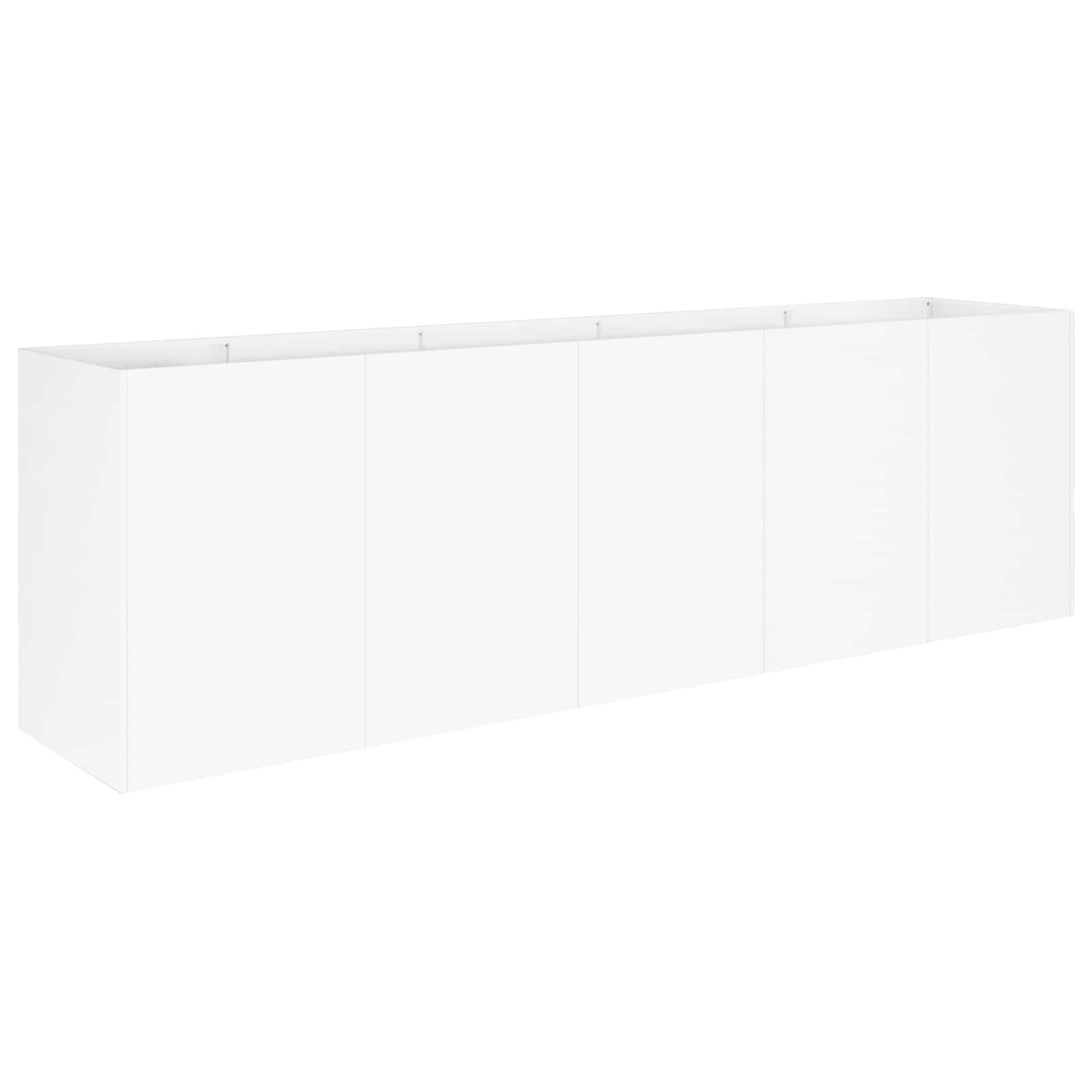Sodo vazonas Balta 200 x 40 x 60 cm Šaltai valcuotas plienas Sodo vazonas Balta 200 x 40 x 60 cm Šaltai valcuotas plienas - Image 3