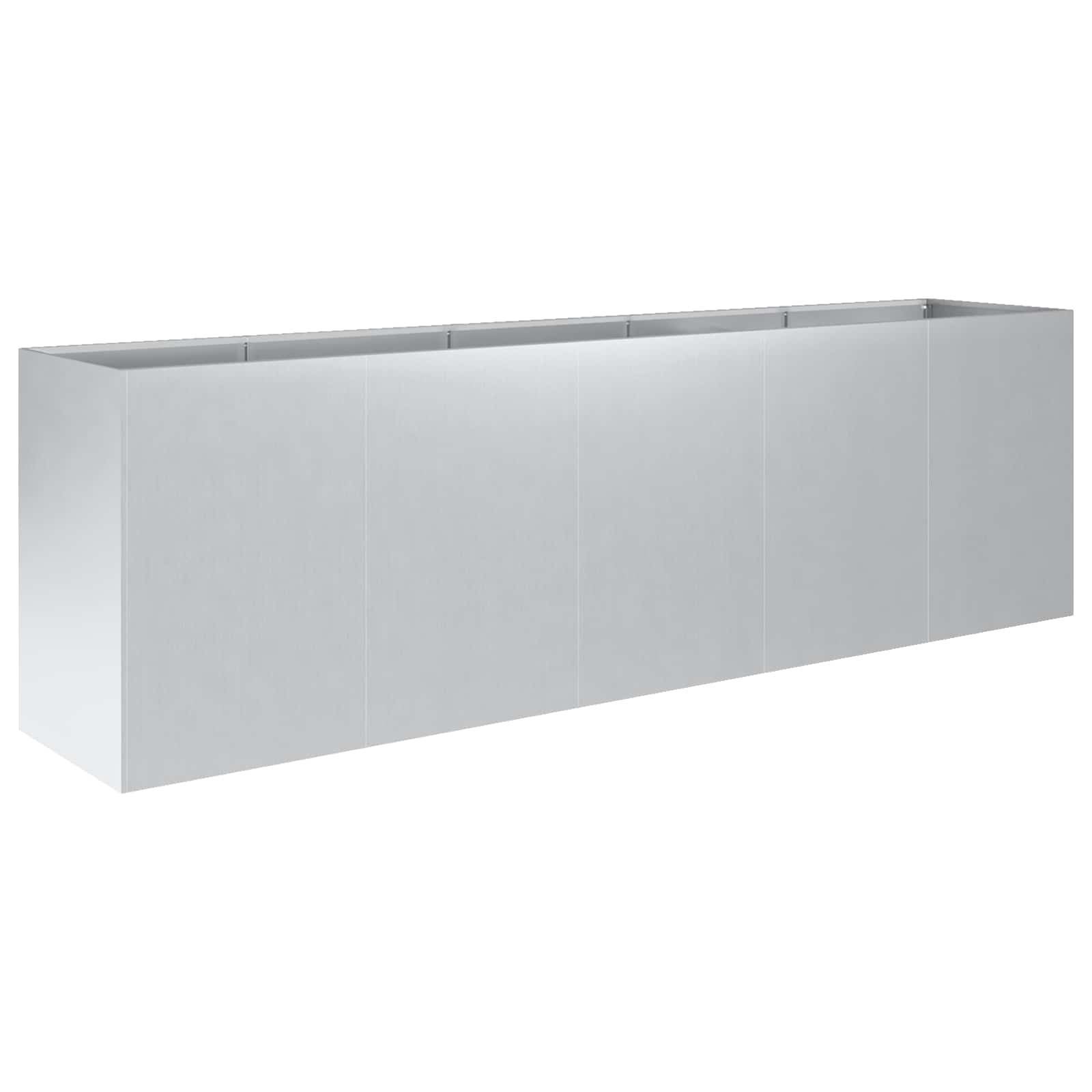 Sodo vazonas Sidabrinė 200 x 40 x 60 cm Galvanizuotas plienas Sodo vazonas Sidabrinė 200 x 40 x 60 cm Galvanizuotas plienas - Image 3