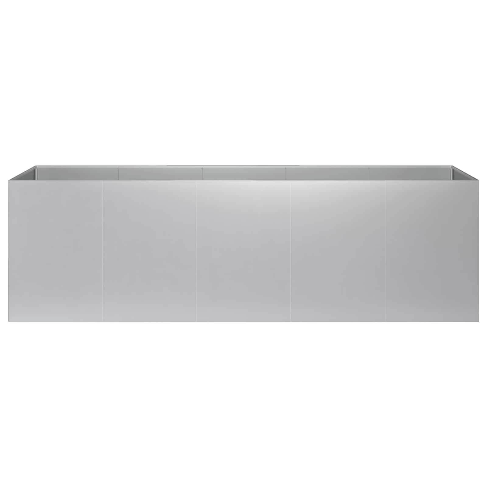 Sodo vazonas Sidabrinė 200 x 40 x 60 cm Galvanizuotas plienas Sodo vazonas Sidabrinė 200 x 40 x 60 cm Galvanizuotas plienas - Image 4