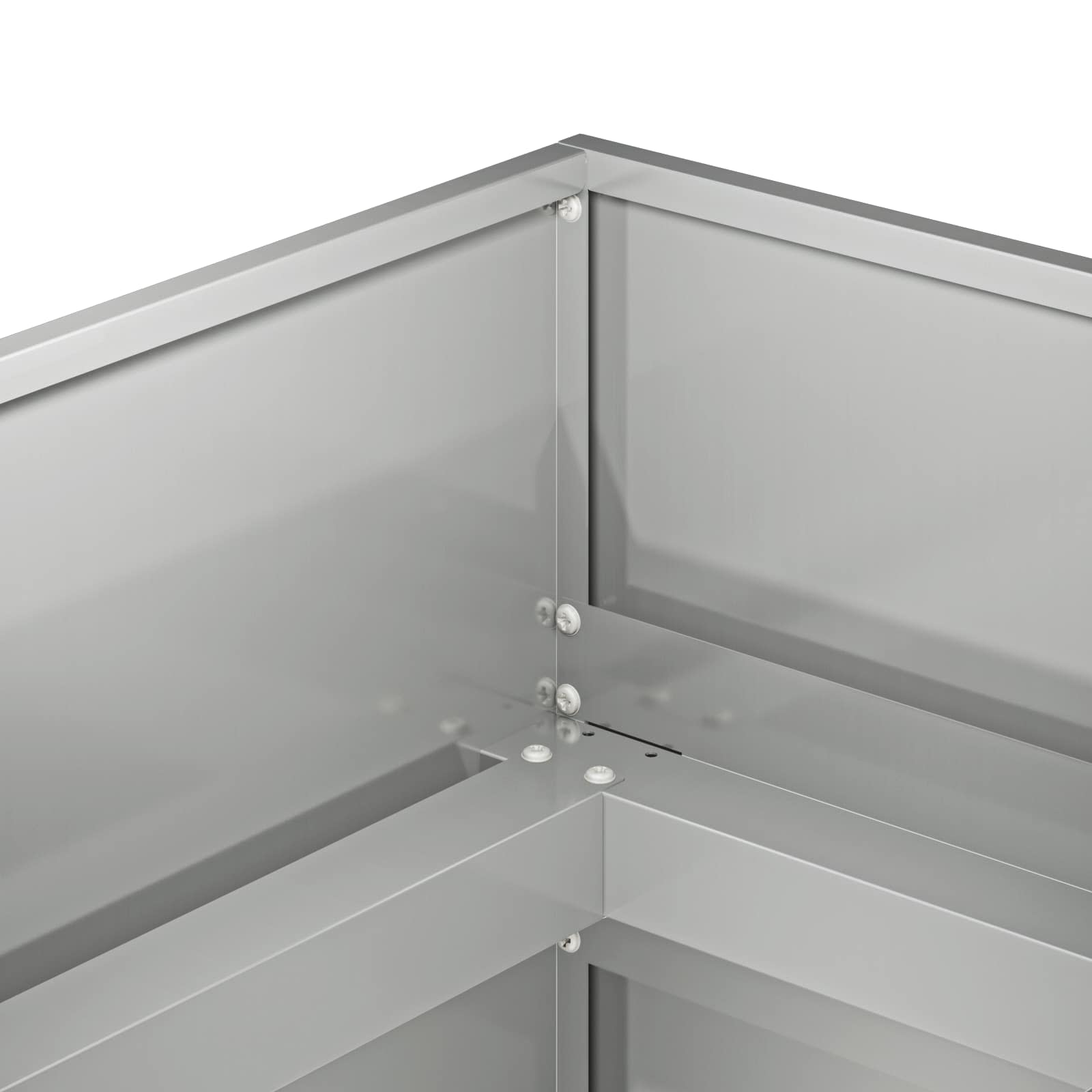 Sodo vazonas Sidabrinė 280 x 40 x 60 cm Galvanizuotas plienas Sodo vazonas Sidabrinė 280 x 40 x 60 cm Galvanizuotas plienas - Image 6