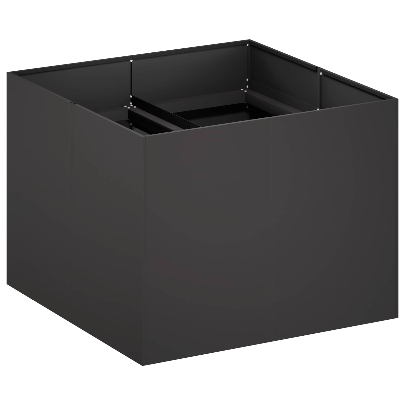 Sodo vazonas Juoda 80 x 80 x 60 cm Šaltai valcuotas plienas Sodo vazonas Juoda 80 x 80 x 60 cm Šaltai valcuotas plienas - Image 3