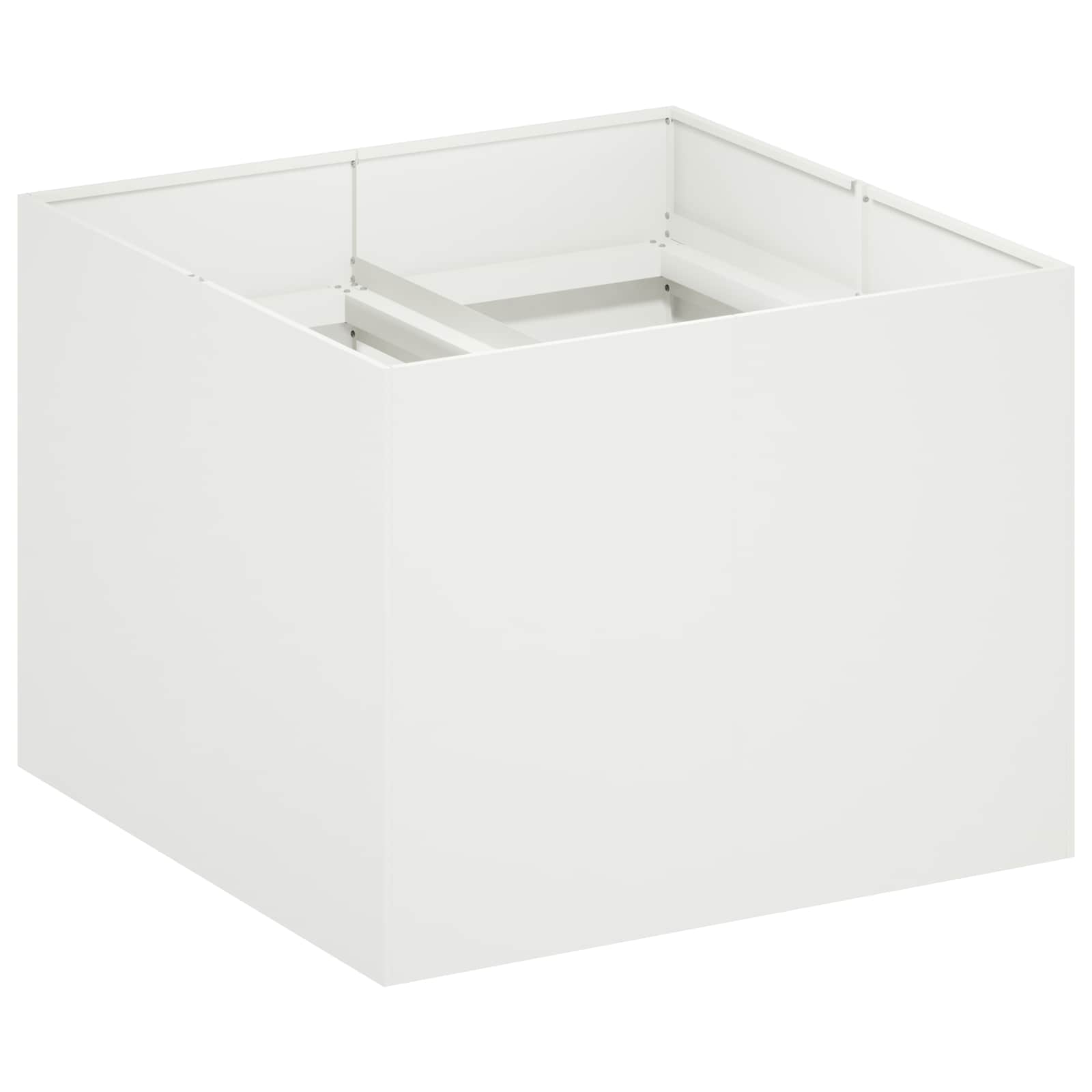 Sodo vazonas Balta 80 x 80 x 60 cm Šaltai valcuotas plienas Sodo vazonas Balta 80 x 80 x 60 cm Šaltai valcuotas plienas - Image 3