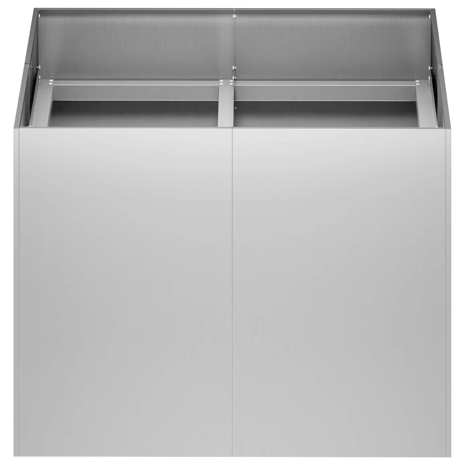 Sodo vazonas Sidabrinė 80 x 80 x 60 cm Galvanizuotas plienas Sodo vazonas Sidabrinė 80 x 80 x 60 cm Galvanizuotas plienas - Image 4