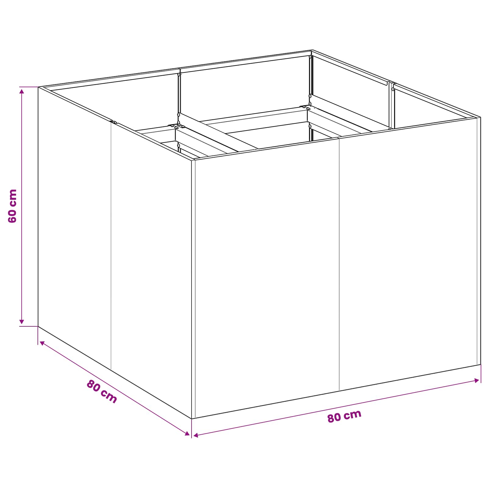 Sodo vazonas Rūdijanti 80 x 80 x 60 cm Sodo vazonas Rūdijanti 80 x 80 x 60 cm - Image 10