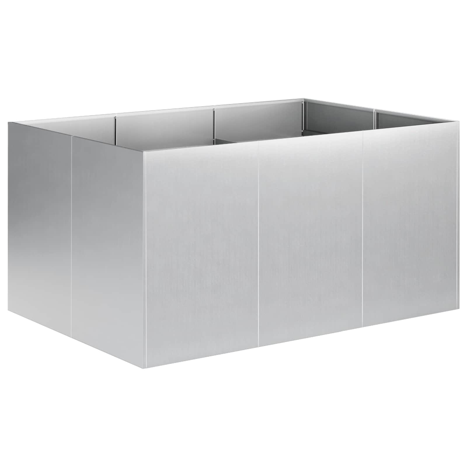 Sodo vazonas Sidabrinė 120 x 80 x 60 cm Galvanizuotas plienas Sodo vazonas Sidabrinė 120 x 80 x 60 cm Galvanizuotas plienas - Image 3