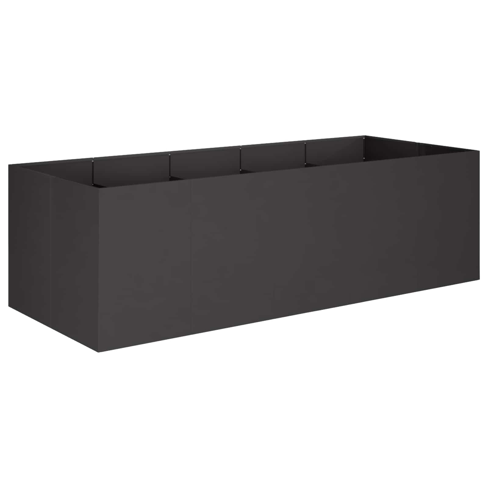 Sodo vazonas Juoda 200 x 80 x 60 cm Šaltai valcuotas plienas Sodo vazonas Juoda 200 x 80 x 60 cm Šaltai valcuotas plienas - Image 3