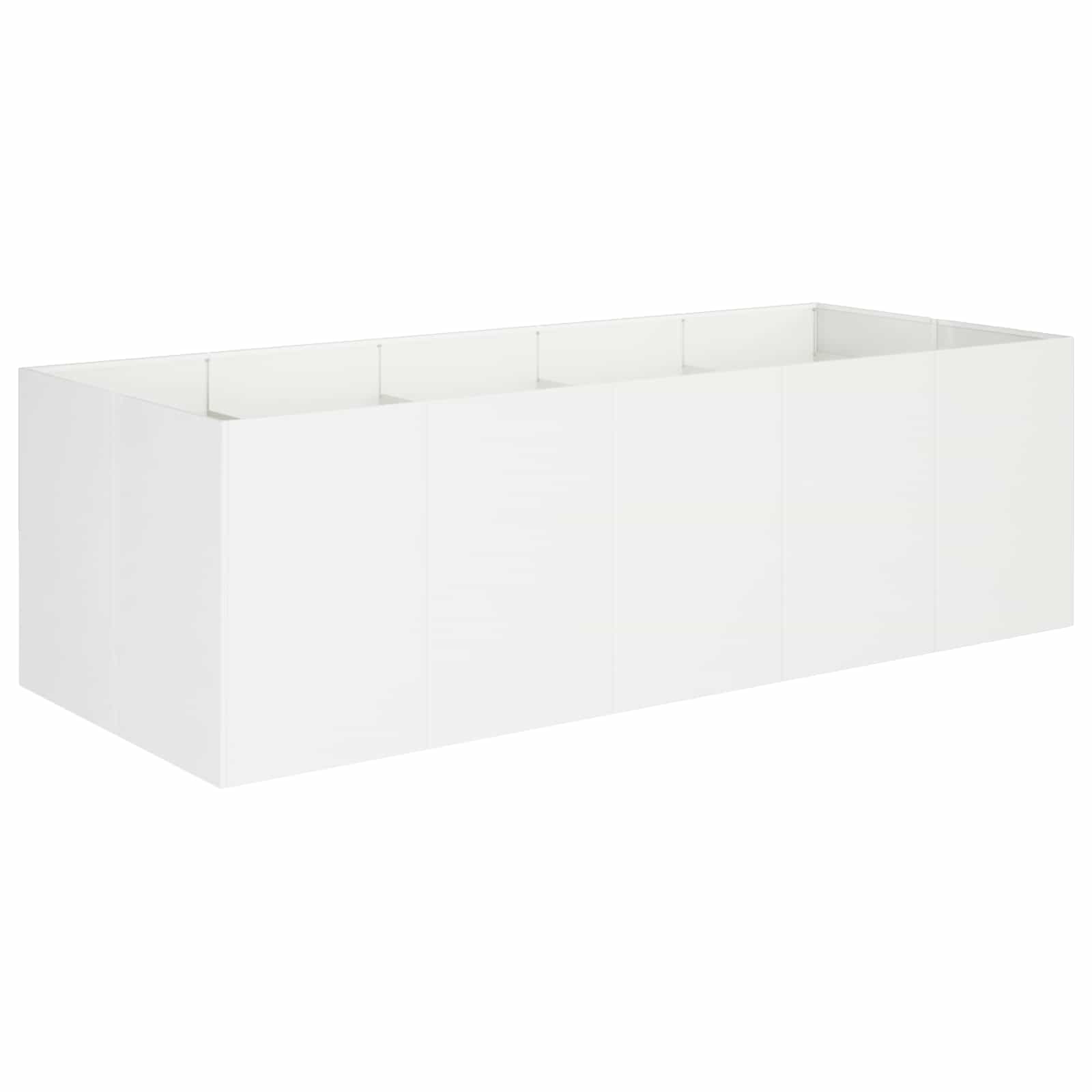 Sodo vazonas Balta 200 x 80 x 60 cm Šaltai valcuotas plienas Sodo vazonas Balta 200 x 80 x 60 cm Šaltai valcuotas plienas - Image 3