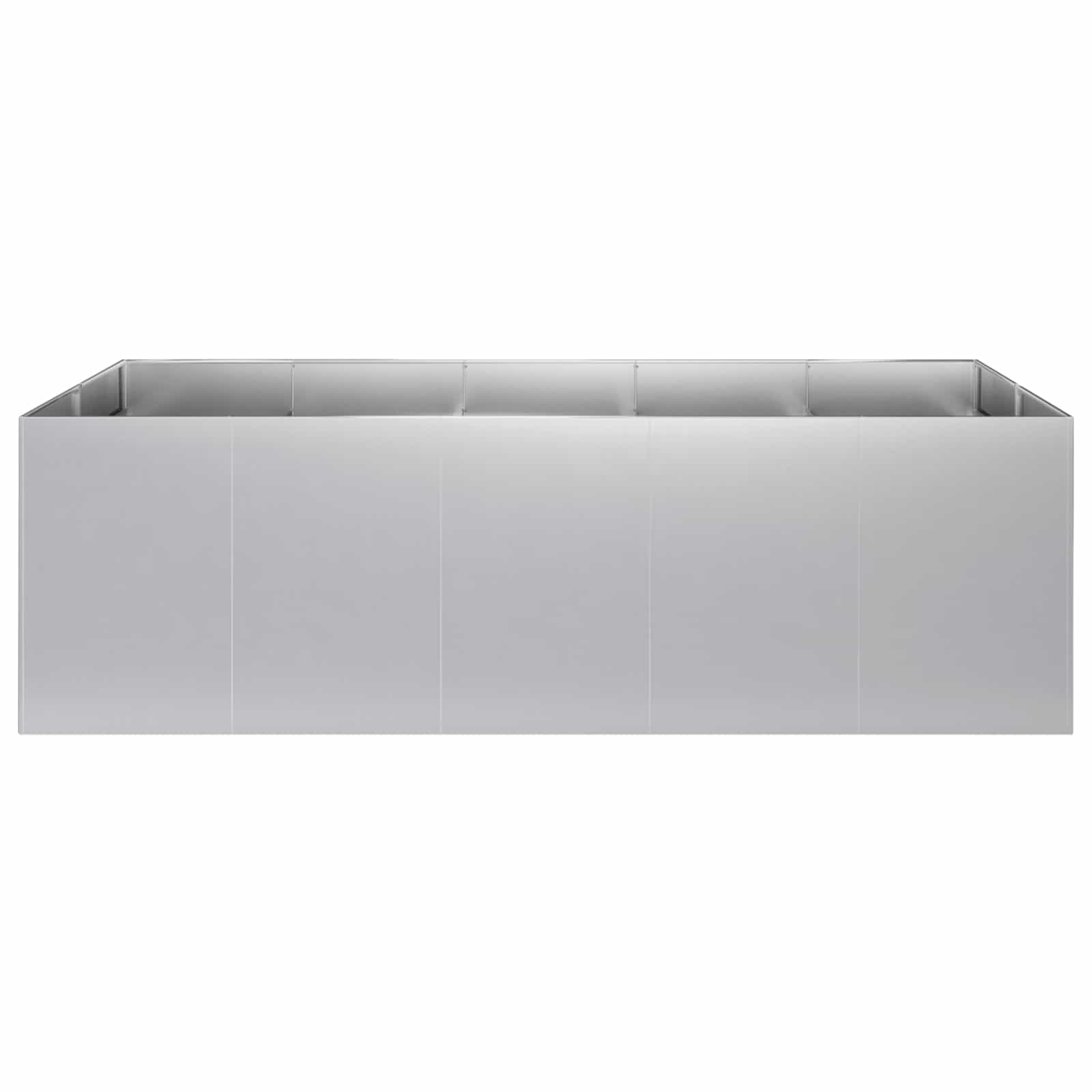 Sodo vazonas Sidabrinė 200 x 80 x 60 cm Galvanizuotas plienas Sodo vazonas Sidabrinė 200 x 80 x 60 cm Galvanizuotas plienas - Image 4