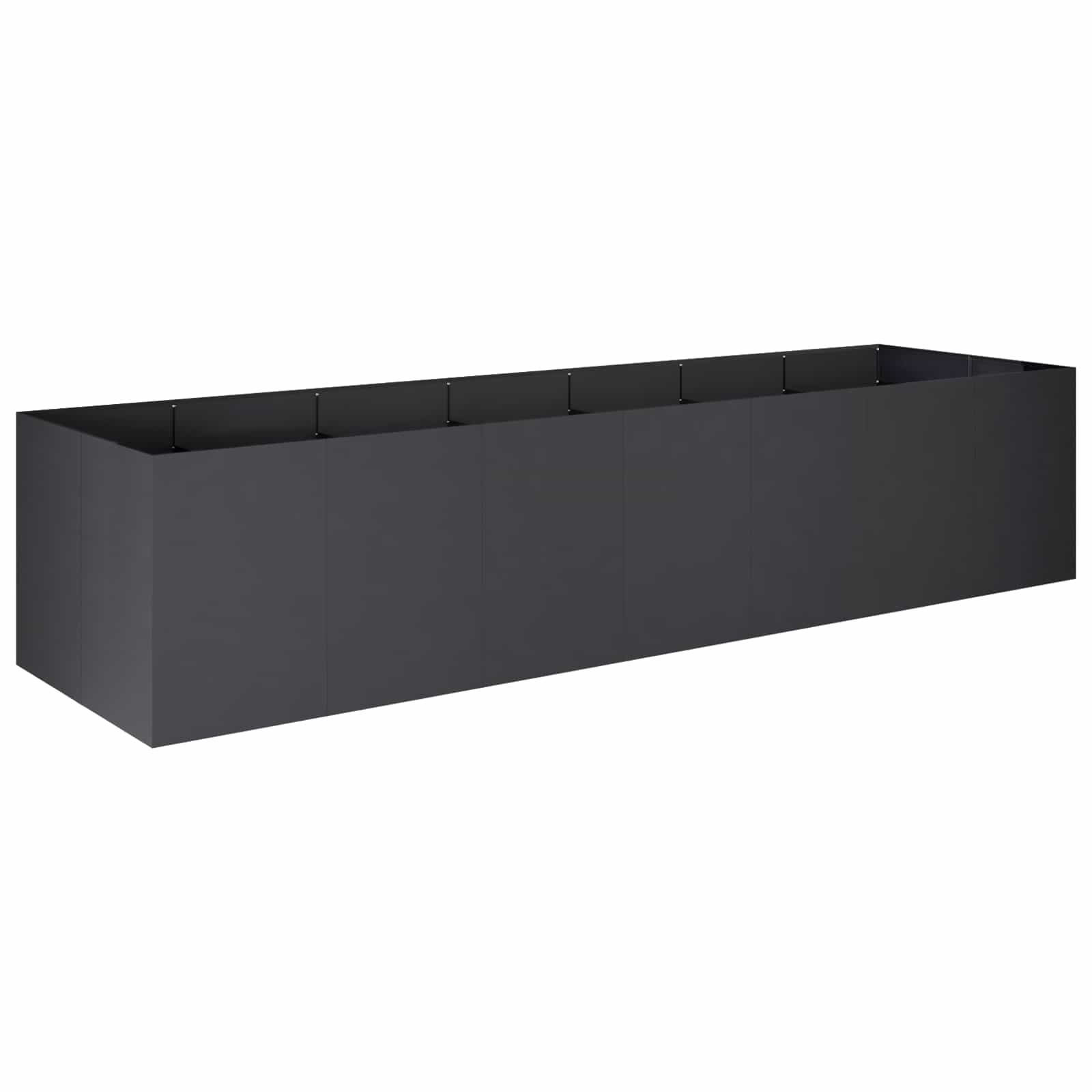 Sodo vazonas Juoda 280 x 80 x 60 cm Šaltai valcuotas plienas Sodo vazonas Juoda 280 x 80 x 60 cm Šaltai valcuotas plienas - Image 3