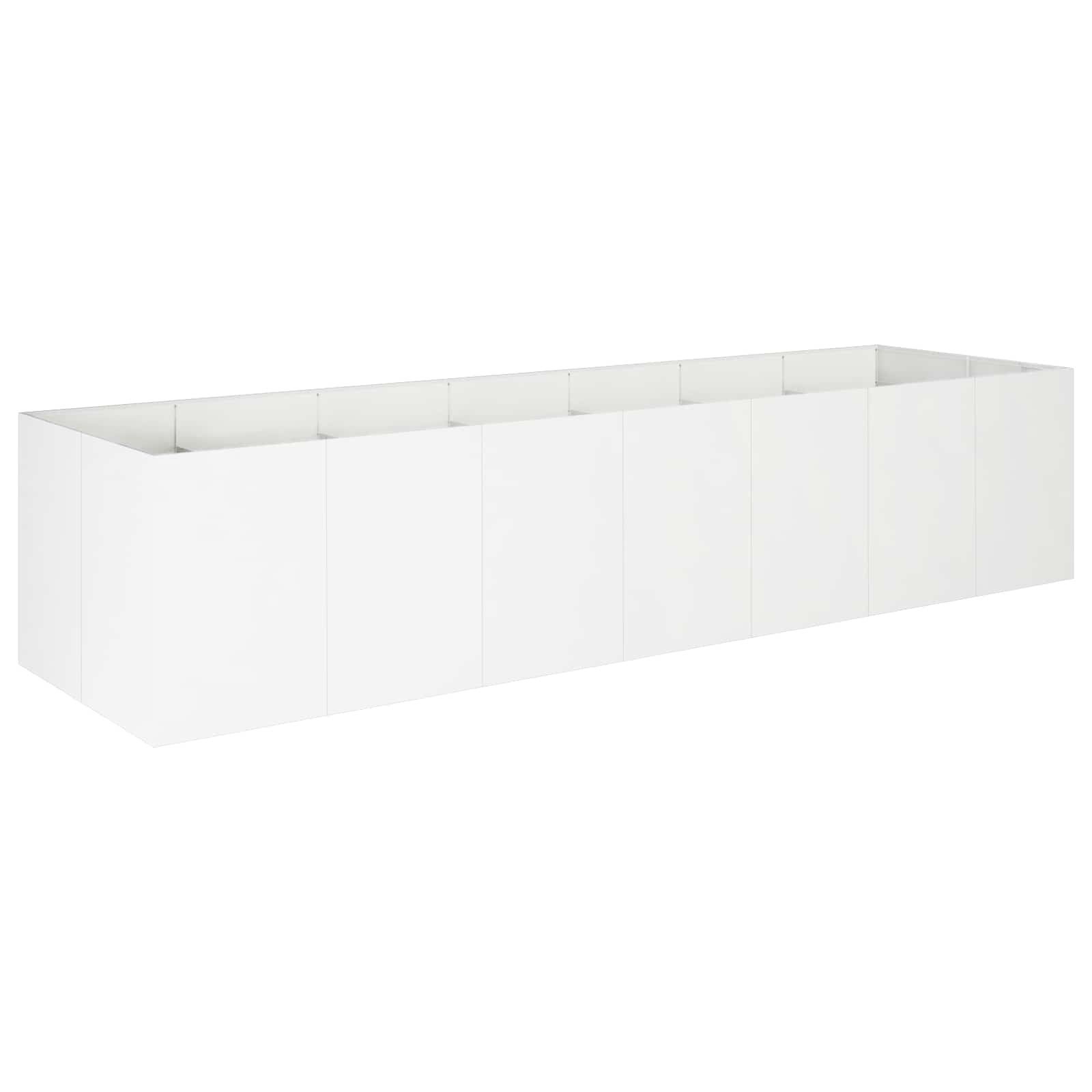 Sodo vazonas Balta 280 x 80 x 60 cm Šaltai valcuotas plienas Sodo vazonas Balta 280 x 80 x 60 cm Šaltai valcuotas plienas - Image 3